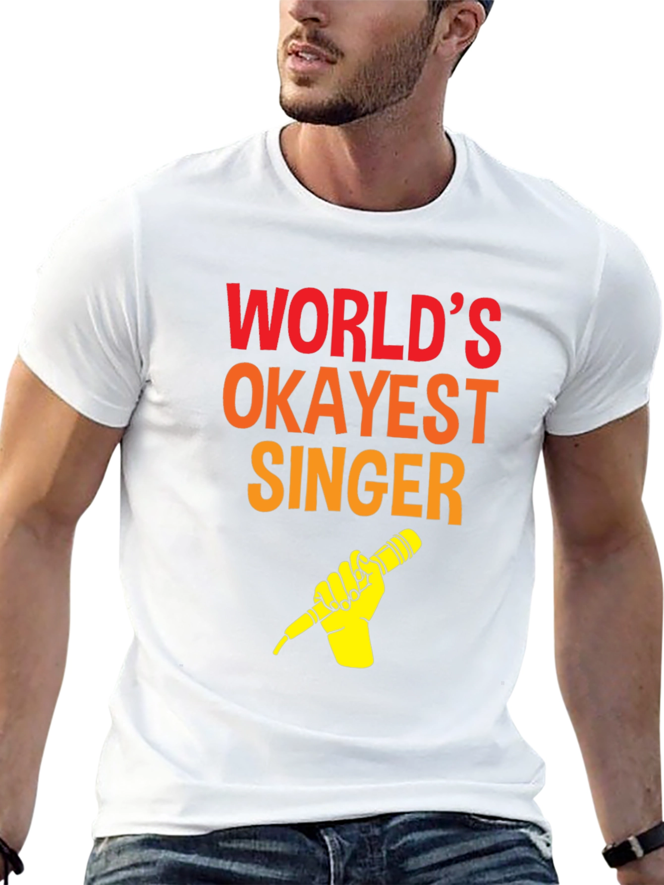 Worlds Okayest Singer T-Shirt - Funny Music Tee