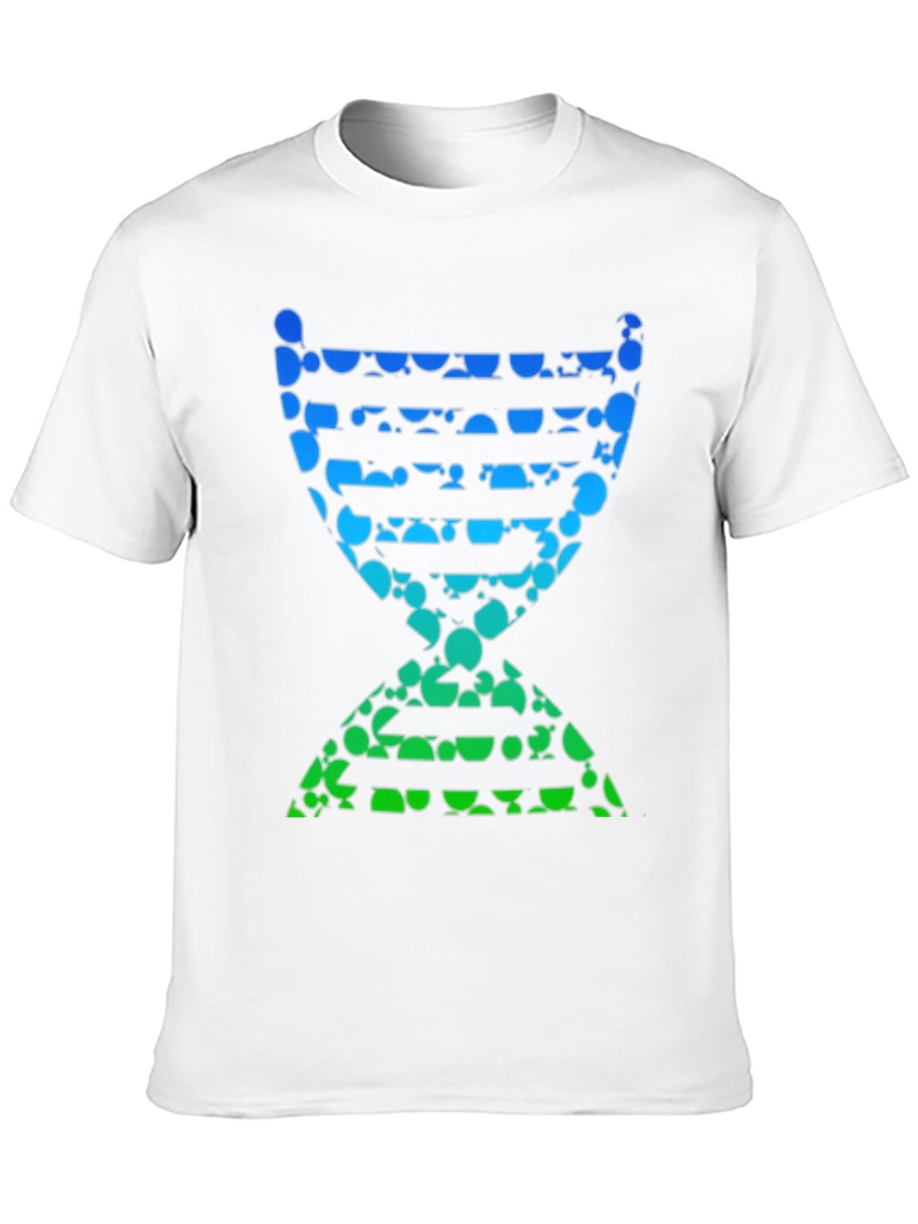 Abstract DNA Helix Graphic Tee - Black