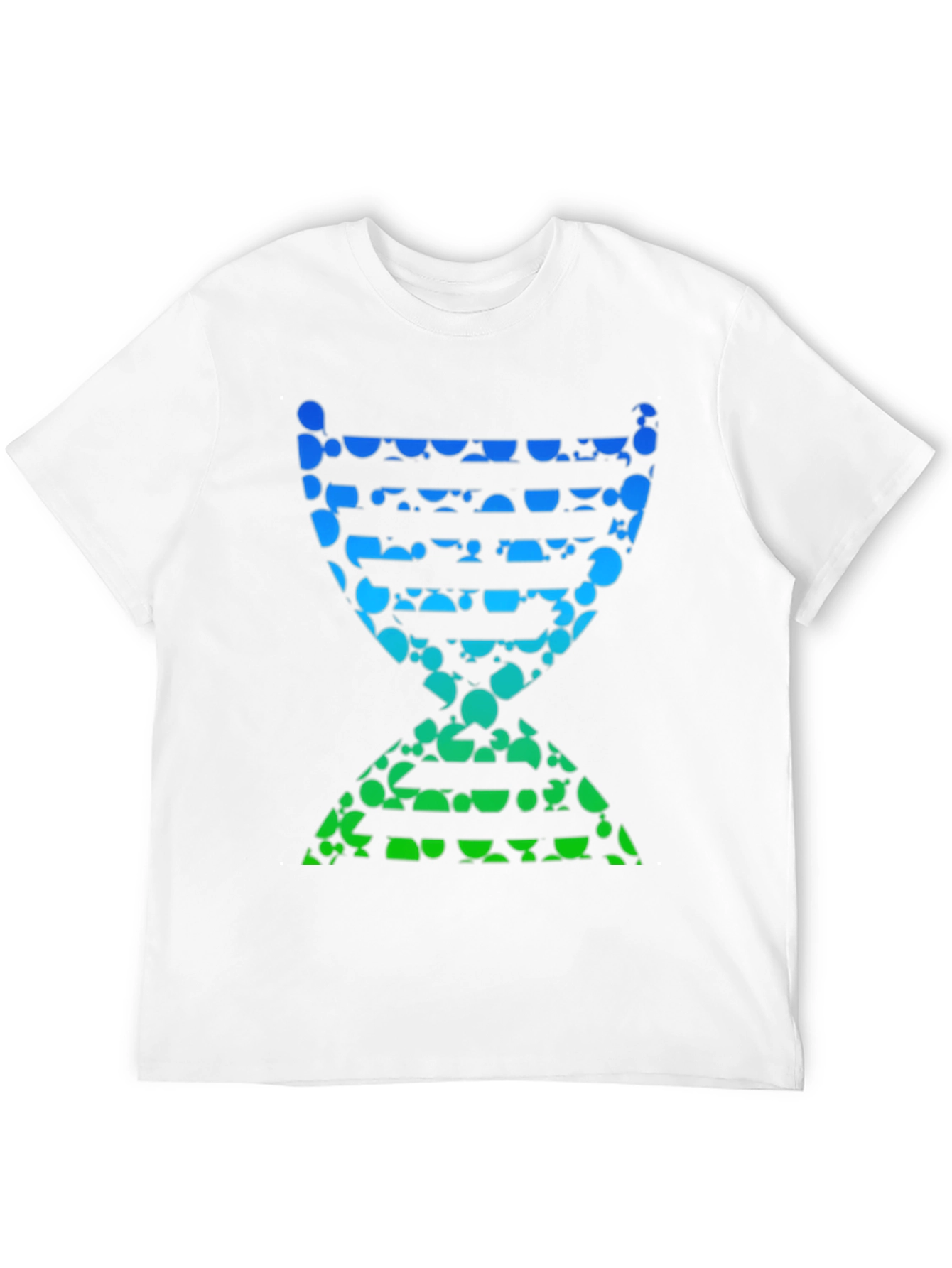 Abstract DNA Helix Graphic Tee - Black