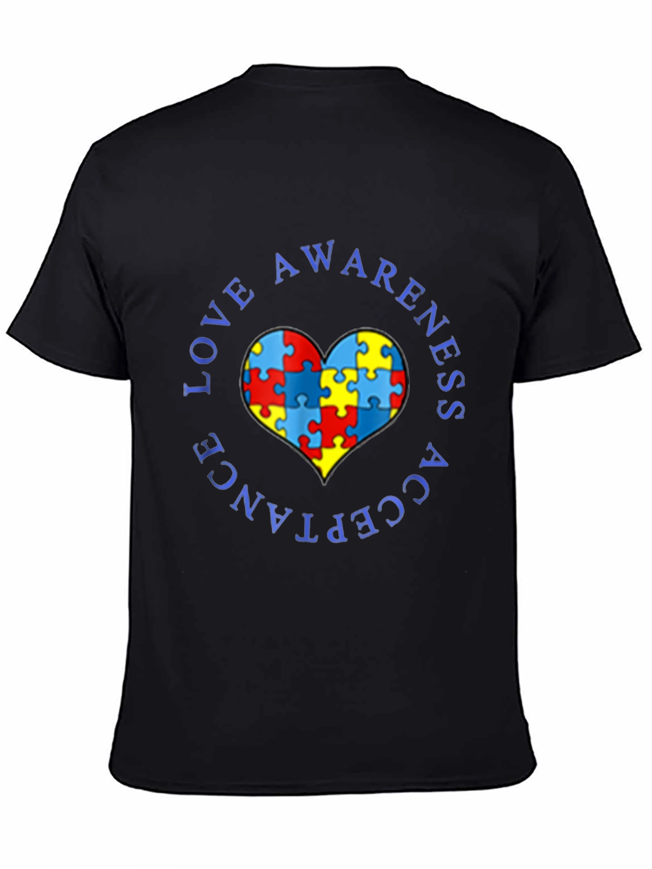 Autism Awareness T-Shirt Love Acceptance Heart Puzzle