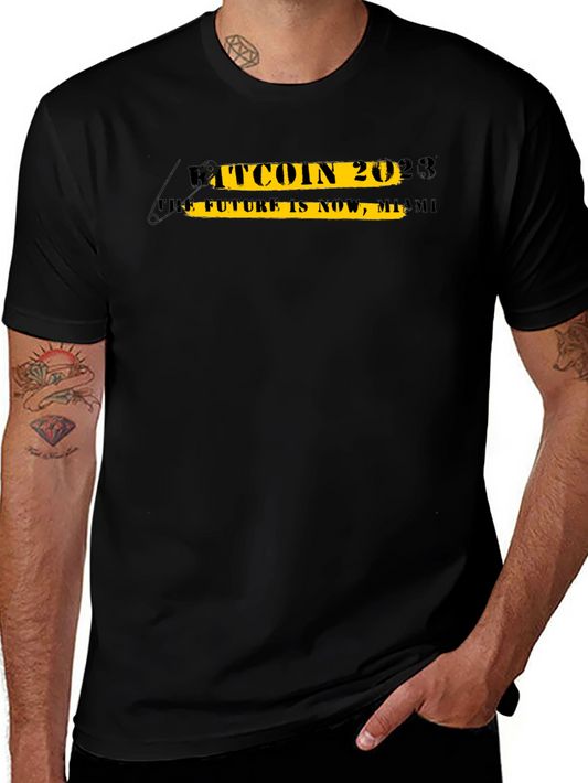 Bitcoin 2023 Black T-Shirt - The Future is Now Miami