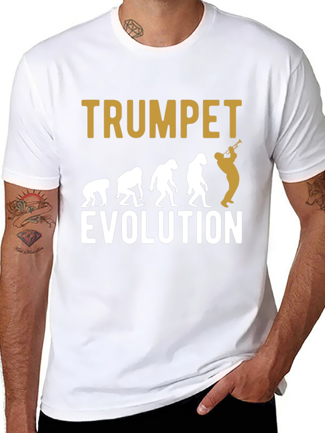 Trumpet Evolution T-Shirt | Musician Gift