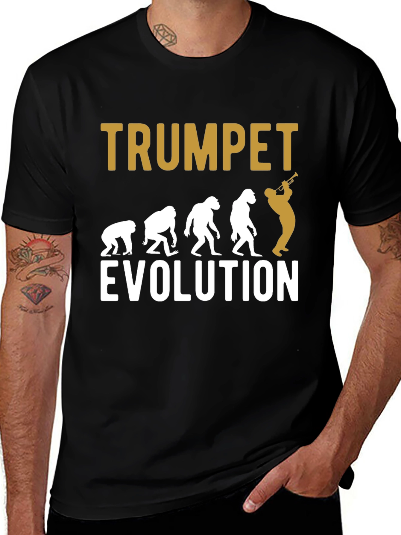 Trumpet Evolution T-Shirt | Musician Gift