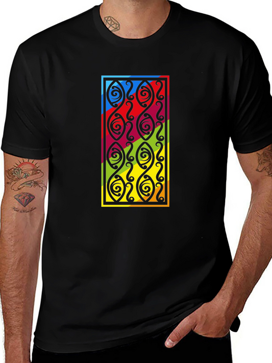 Tribal Pattern Graphic T-Shirt - Stylish Everyday Wear