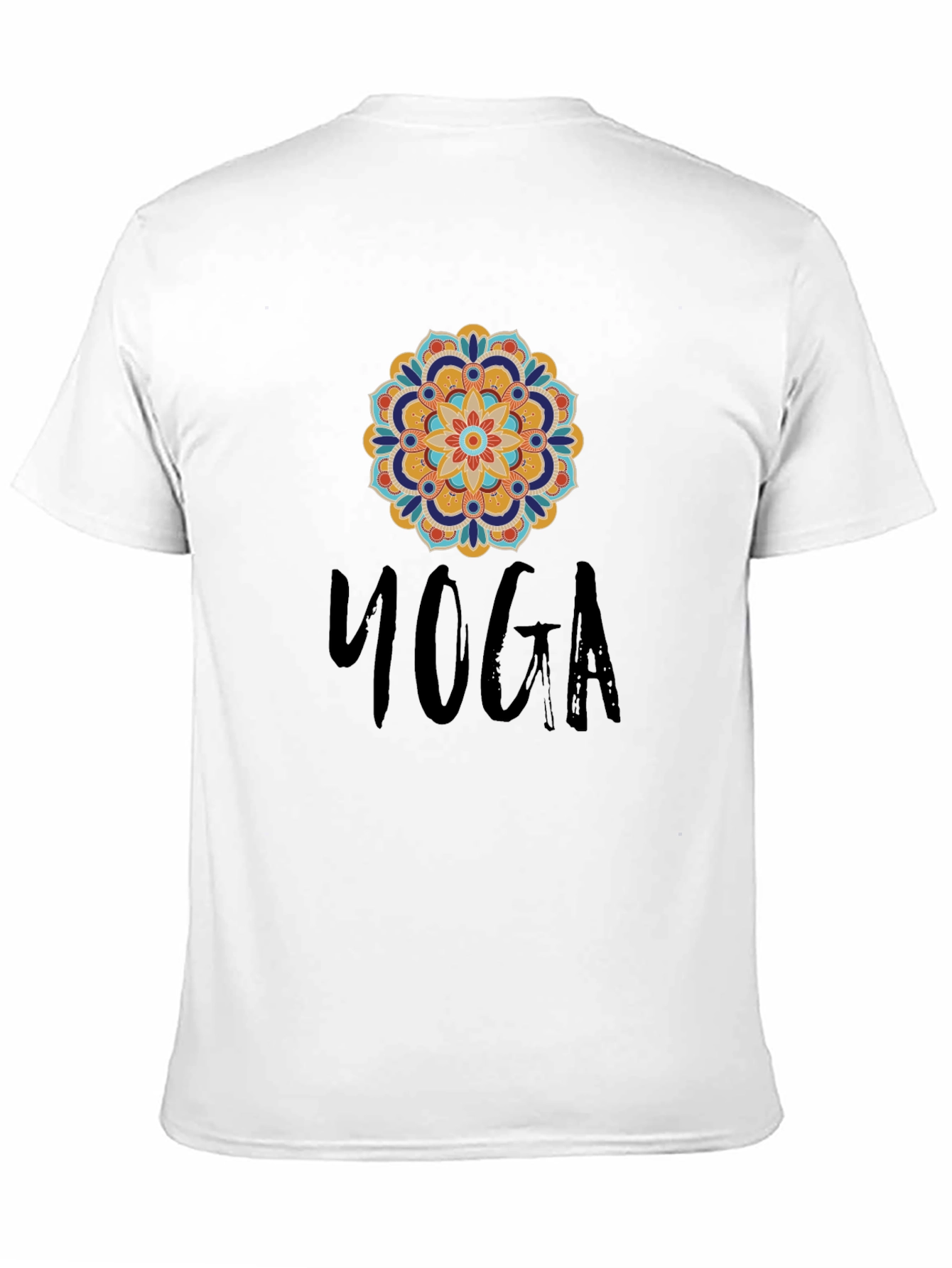 Yoga Mandala Graphic Black T-Shirt