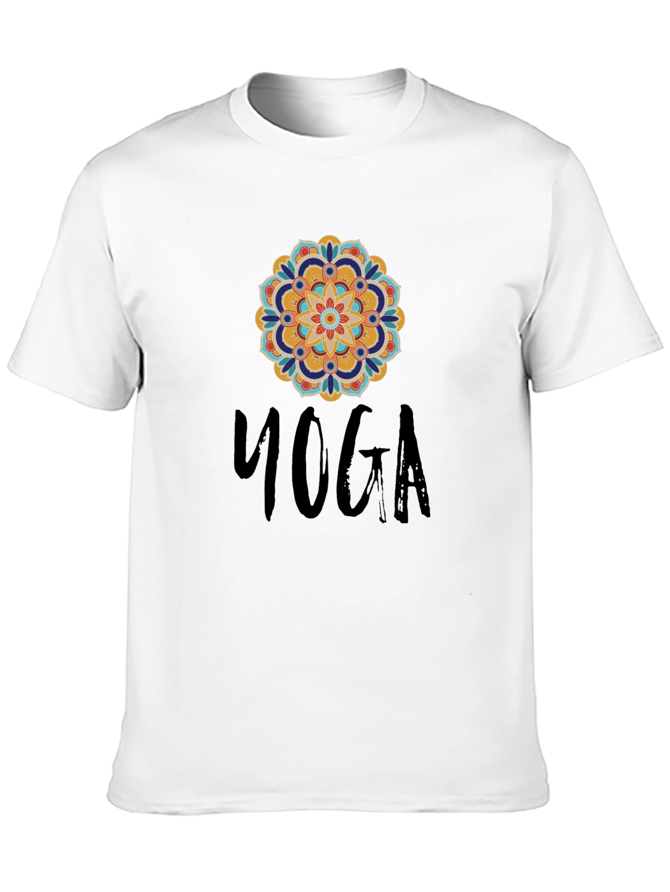 Yoga Mandala Graphic Black T-Shirt