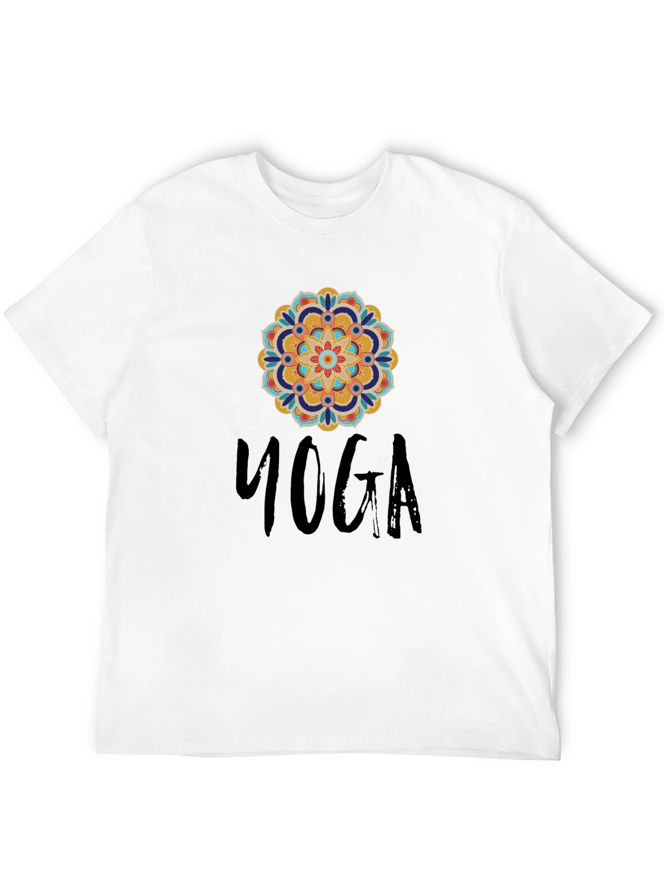 Yoga Mandala Graphic Black T-Shirt