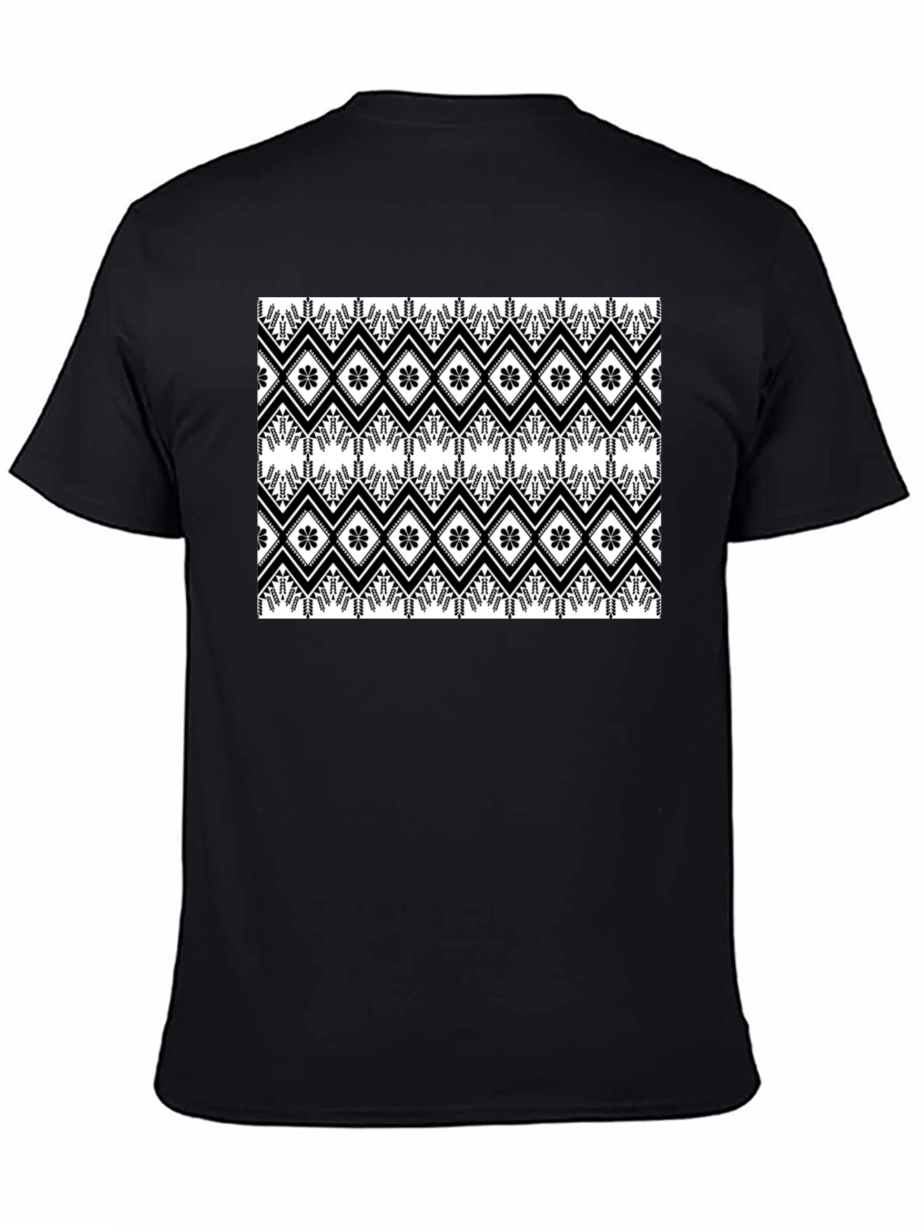 Black & White Patterned Graphic Tee