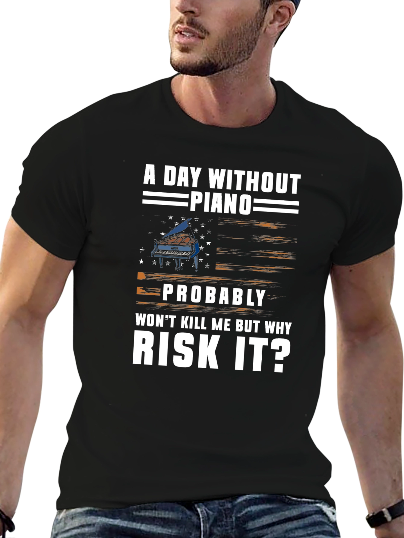 A Day Without Piano Graphic Tee
