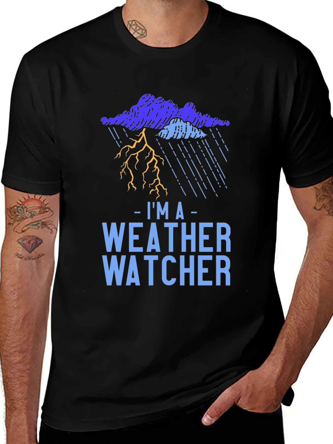 Weather Watcher Graphic T-Shirt - Storm Design