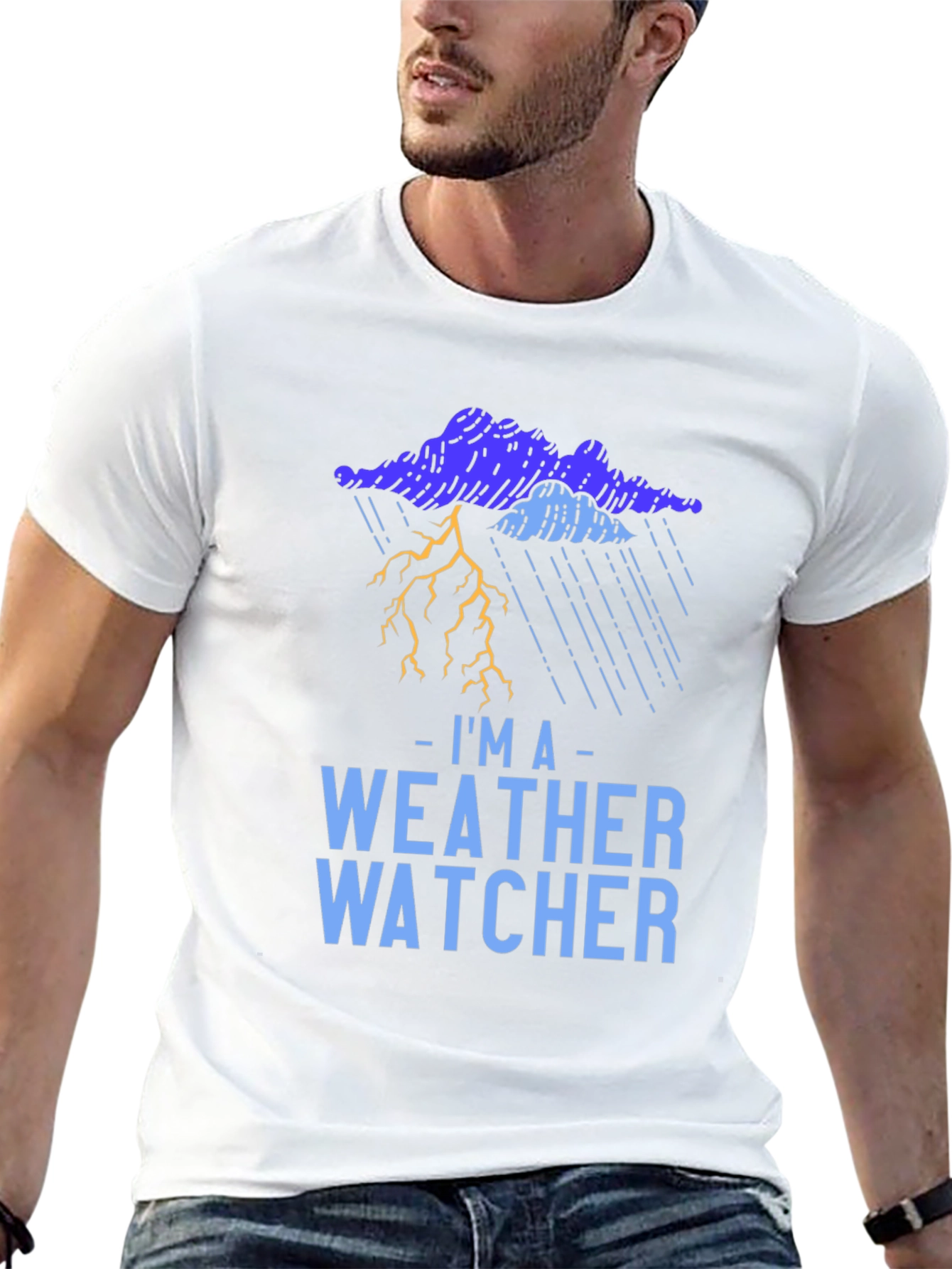 Weather Watcher Graphic T-Shirt - Storm Design
