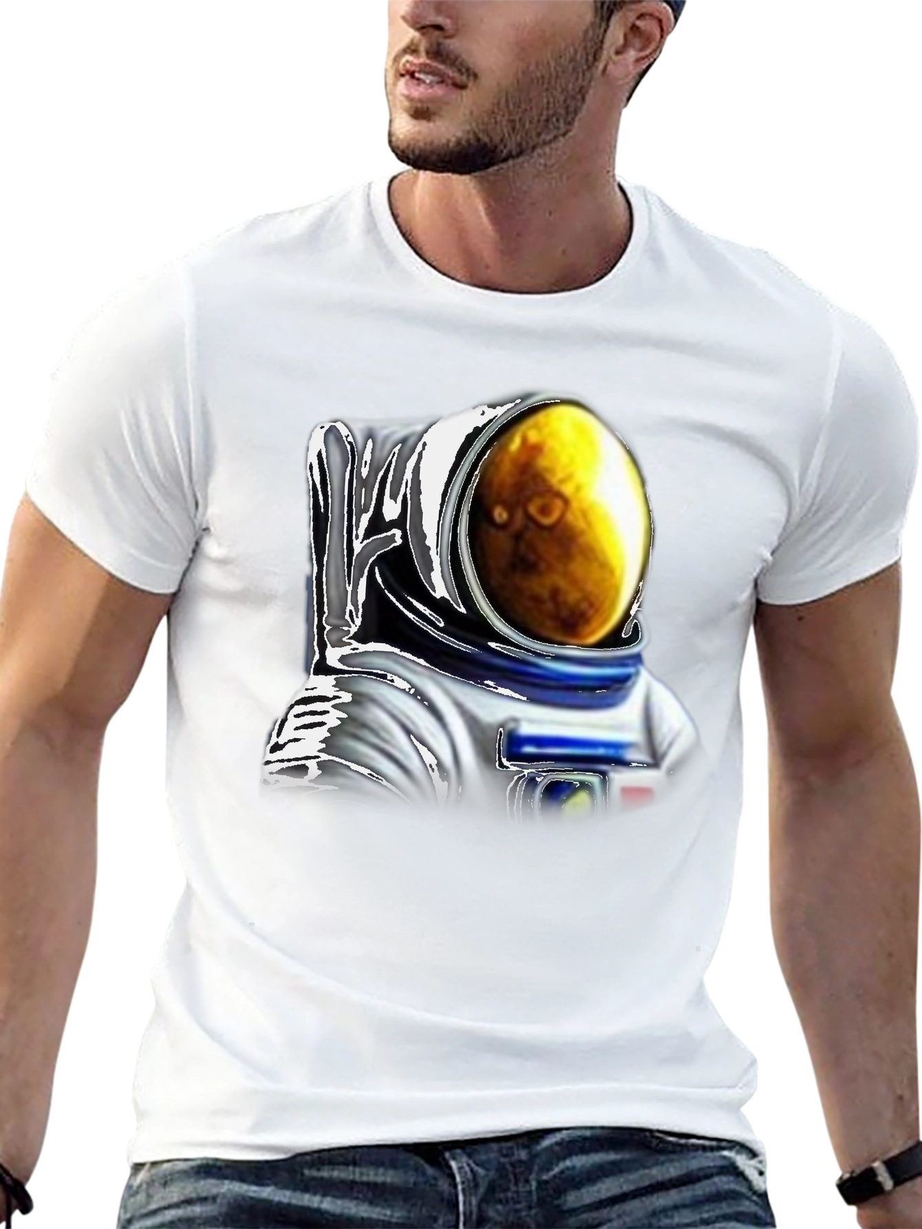 Astronaut Planet T-Shirt - Cosmic Style