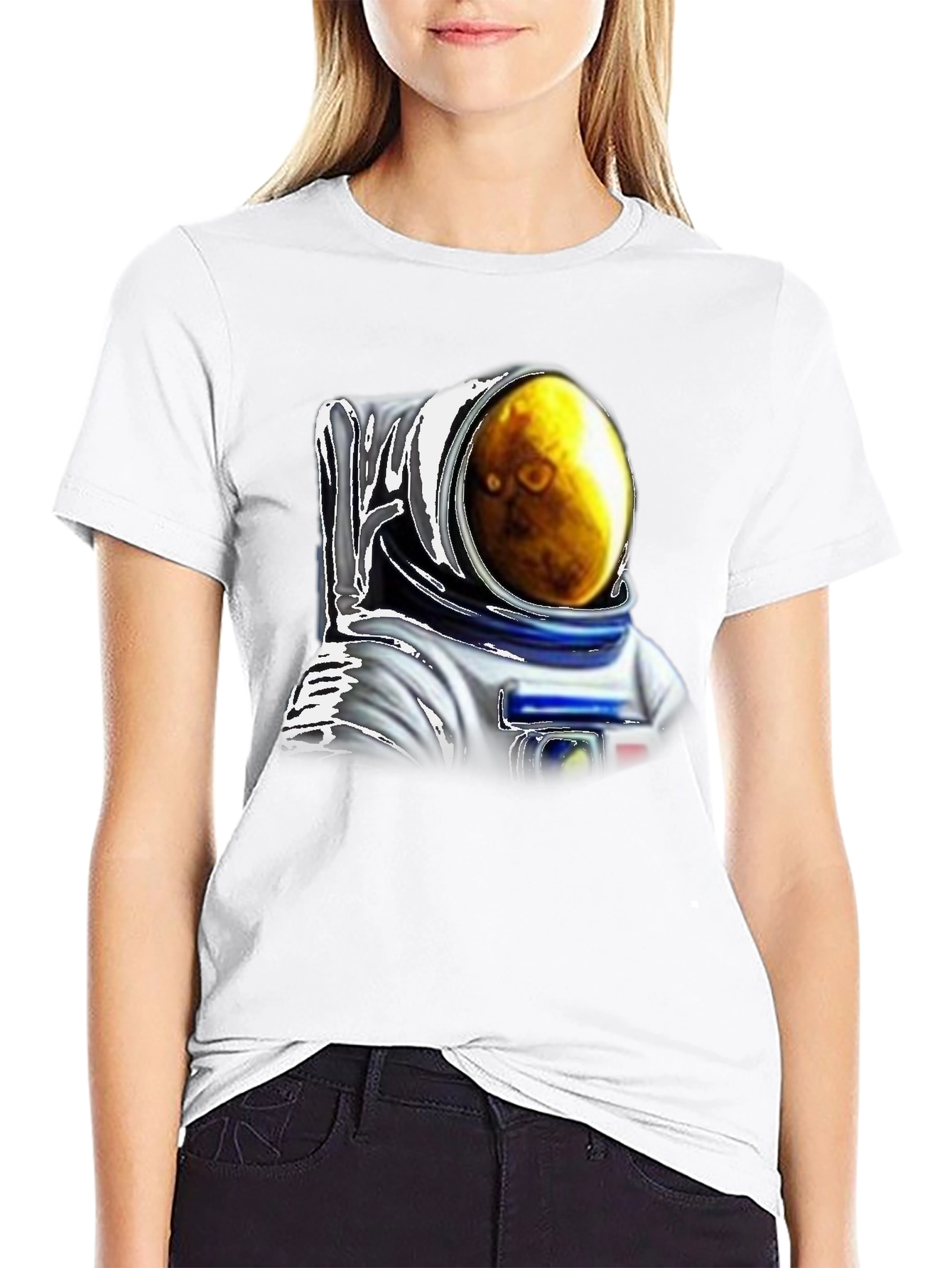 Astronaut Planet T-Shirt - Cosmic Style