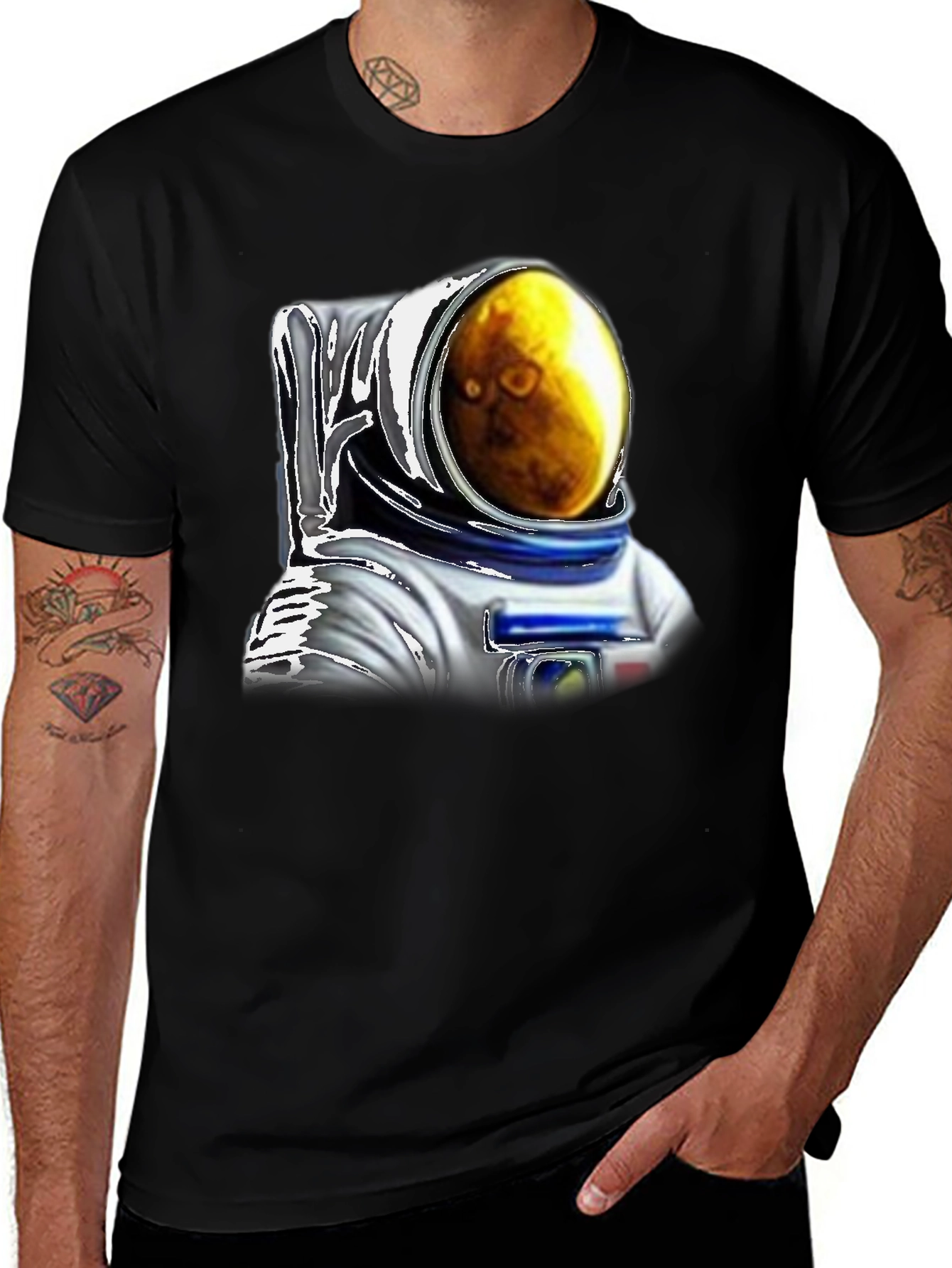 Astronaut Planet T-Shirt - Cosmic Style