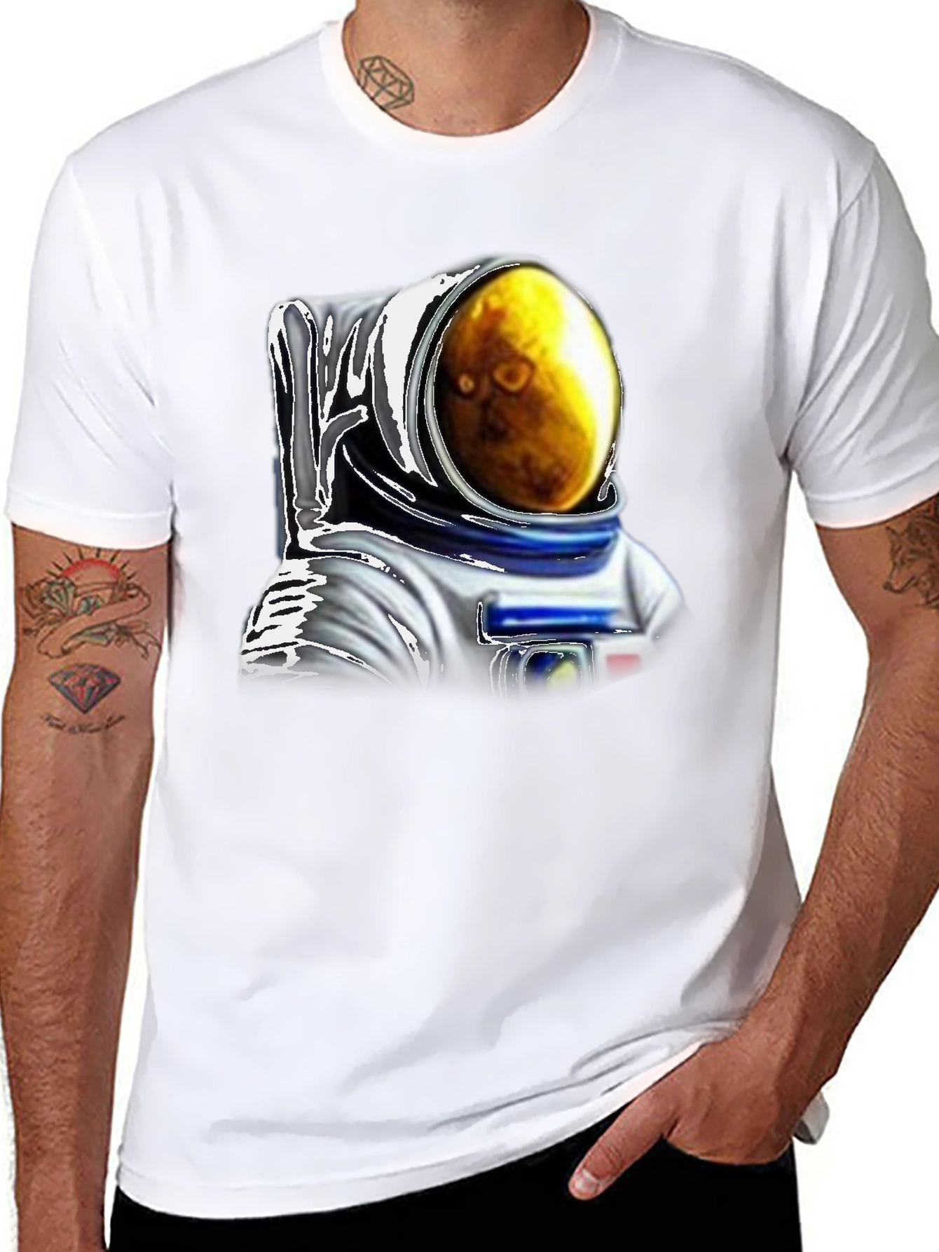 Astronaut Planet T-Shirt - Cosmic Style