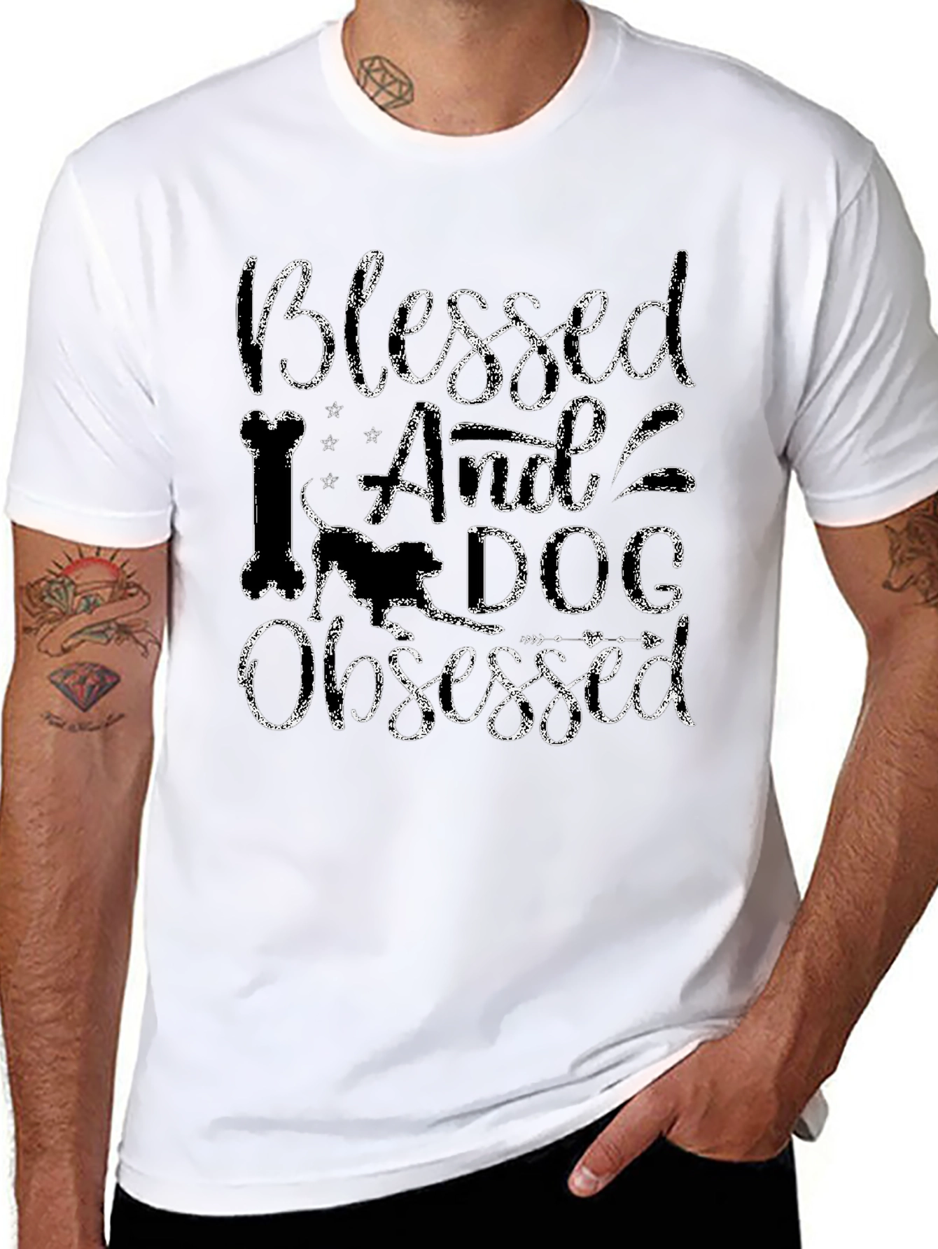 Blessed And Dog Obsessed Black T-Shirt