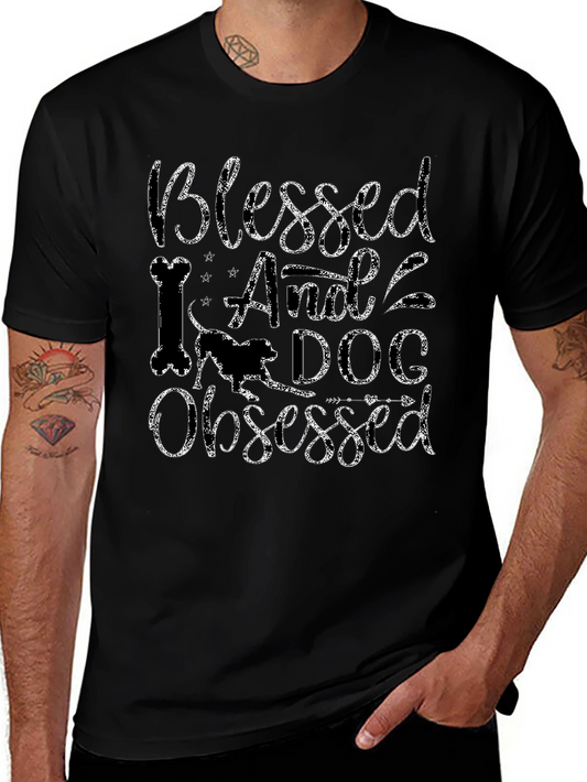 Blessed And Dog Obsessed Black T-Shirt