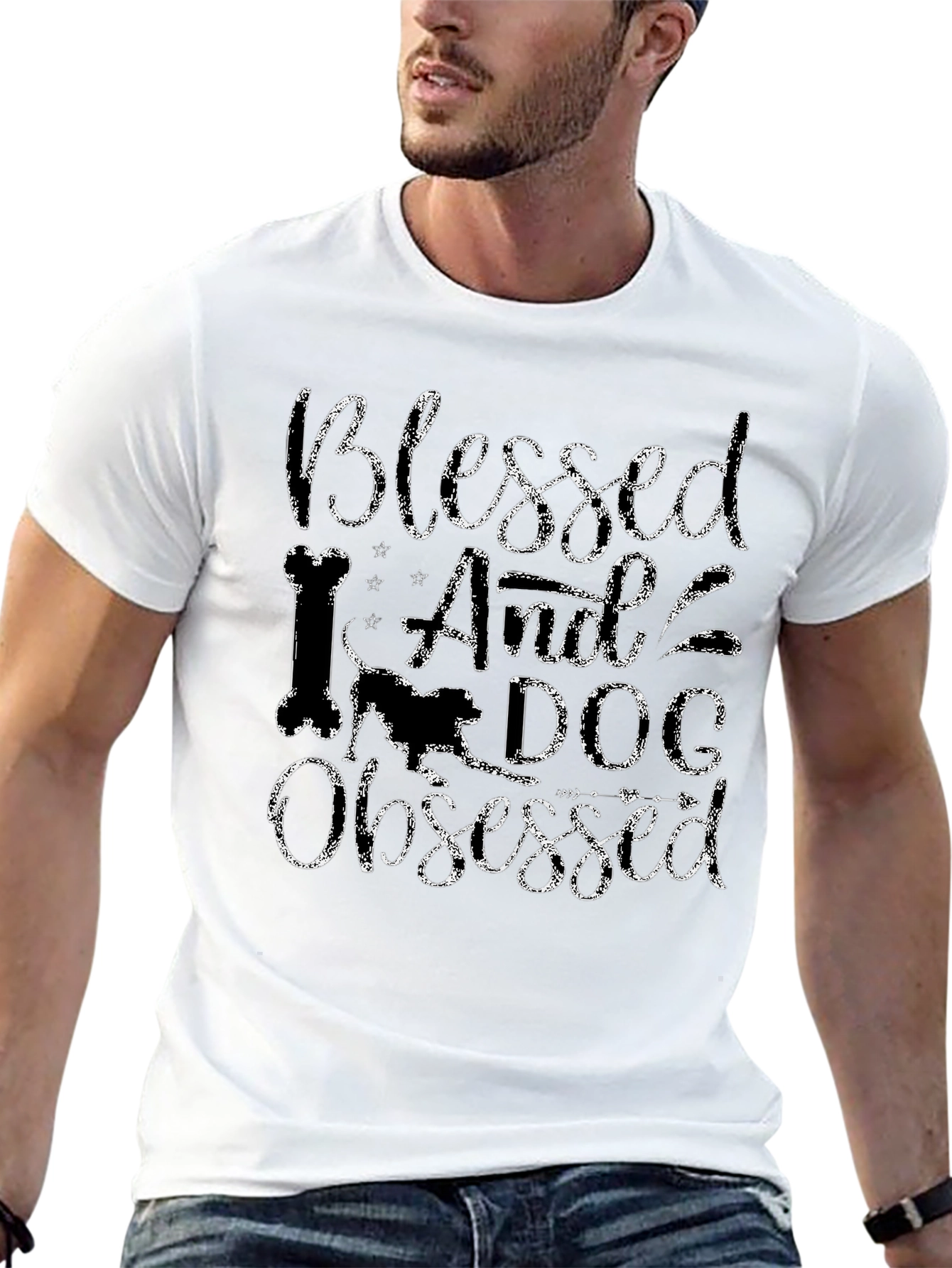 Blessed And Dog Obsessed Black T-Shirt