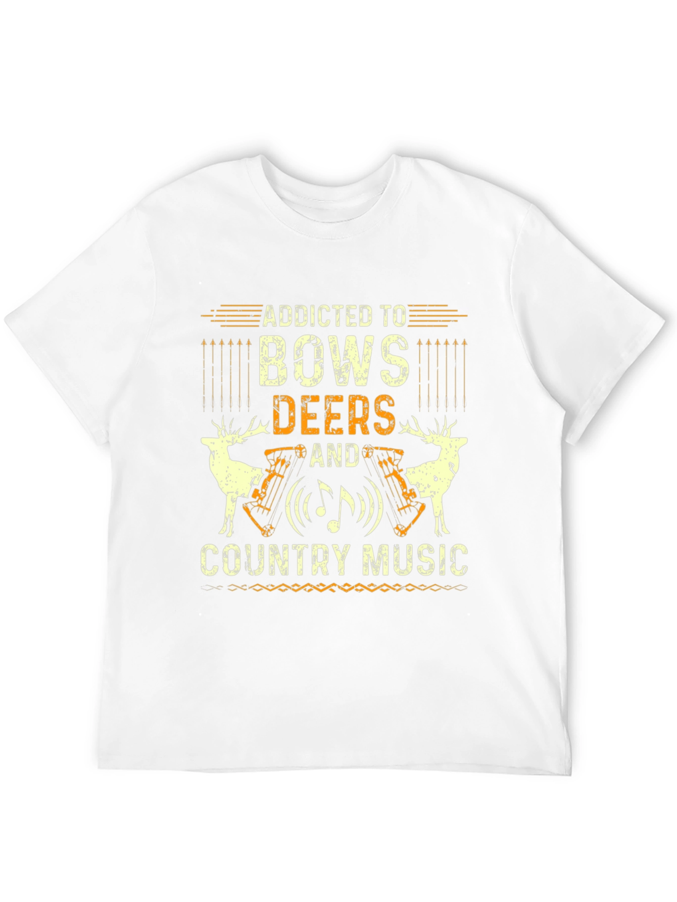 Addicted to Bows Deers and Country Music Black T-Shirt