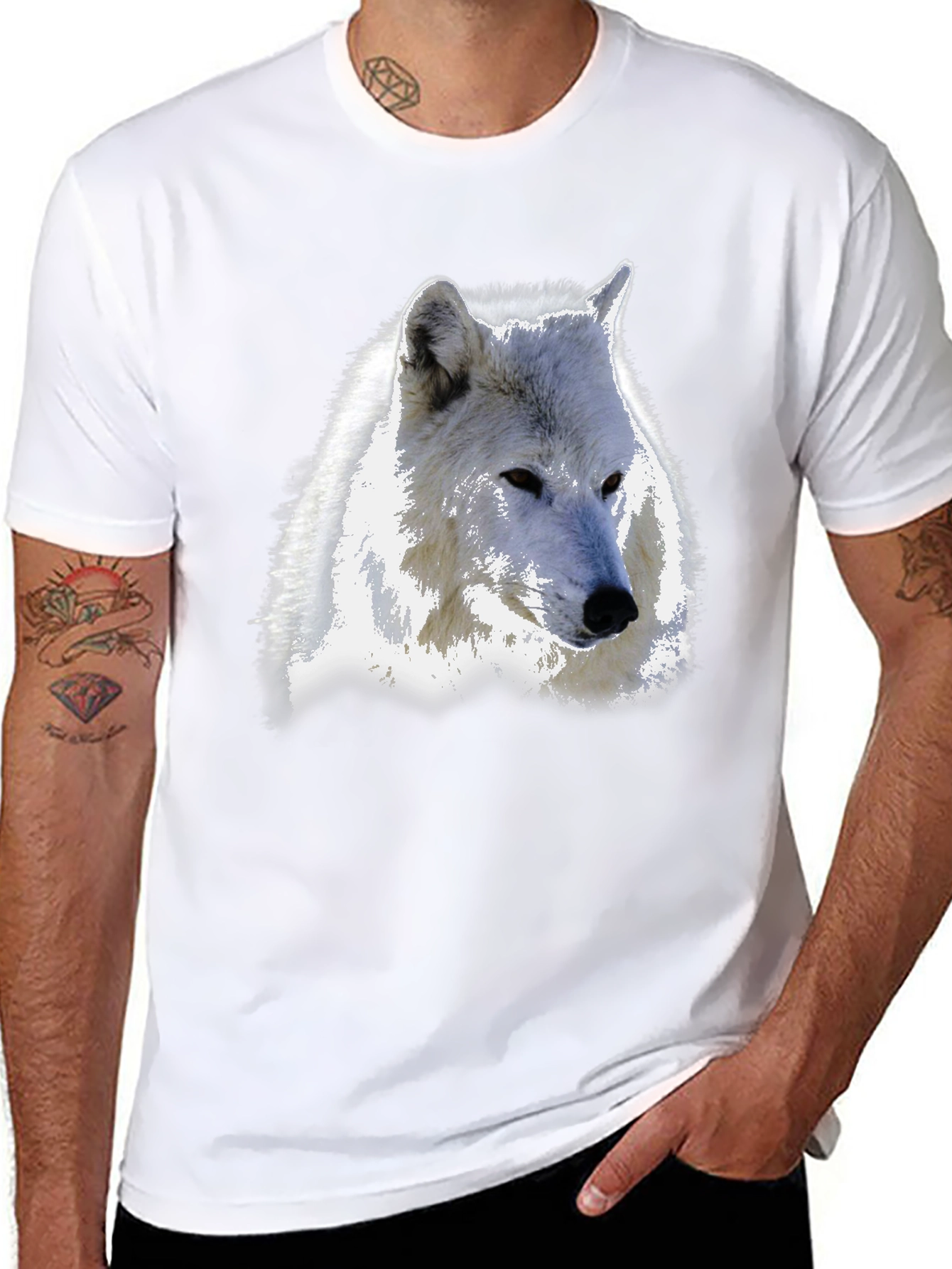 Wolf Graphic T-Shirt - Bold Black Tee