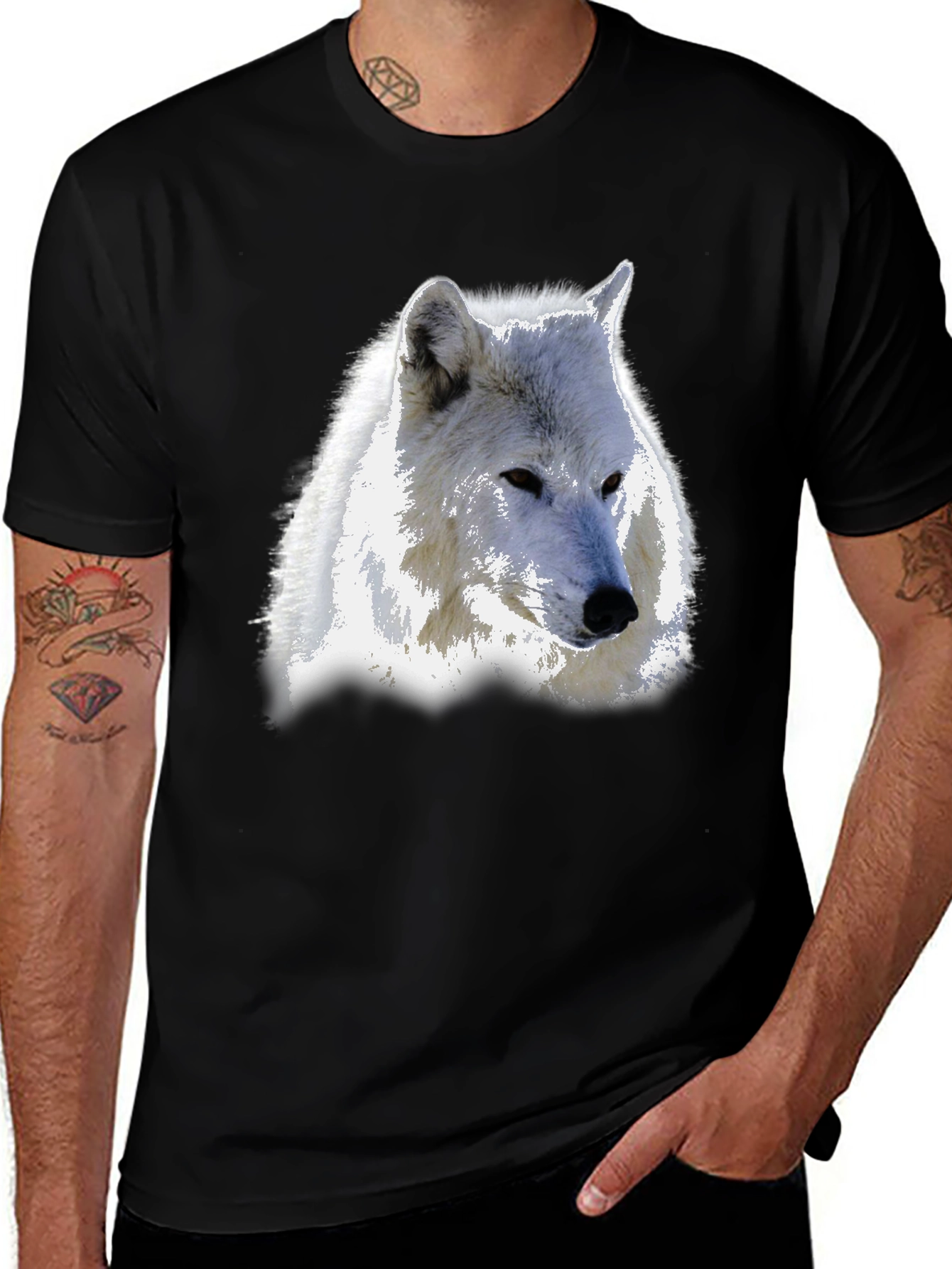 Wolf Graphic T-Shirt - Bold Black Tee