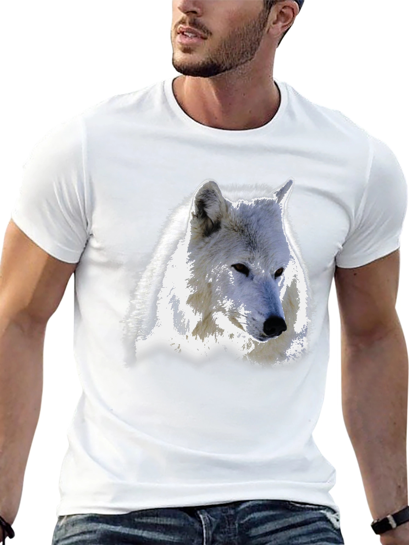 Wolf Graphic T-Shirt - Bold Black Tee