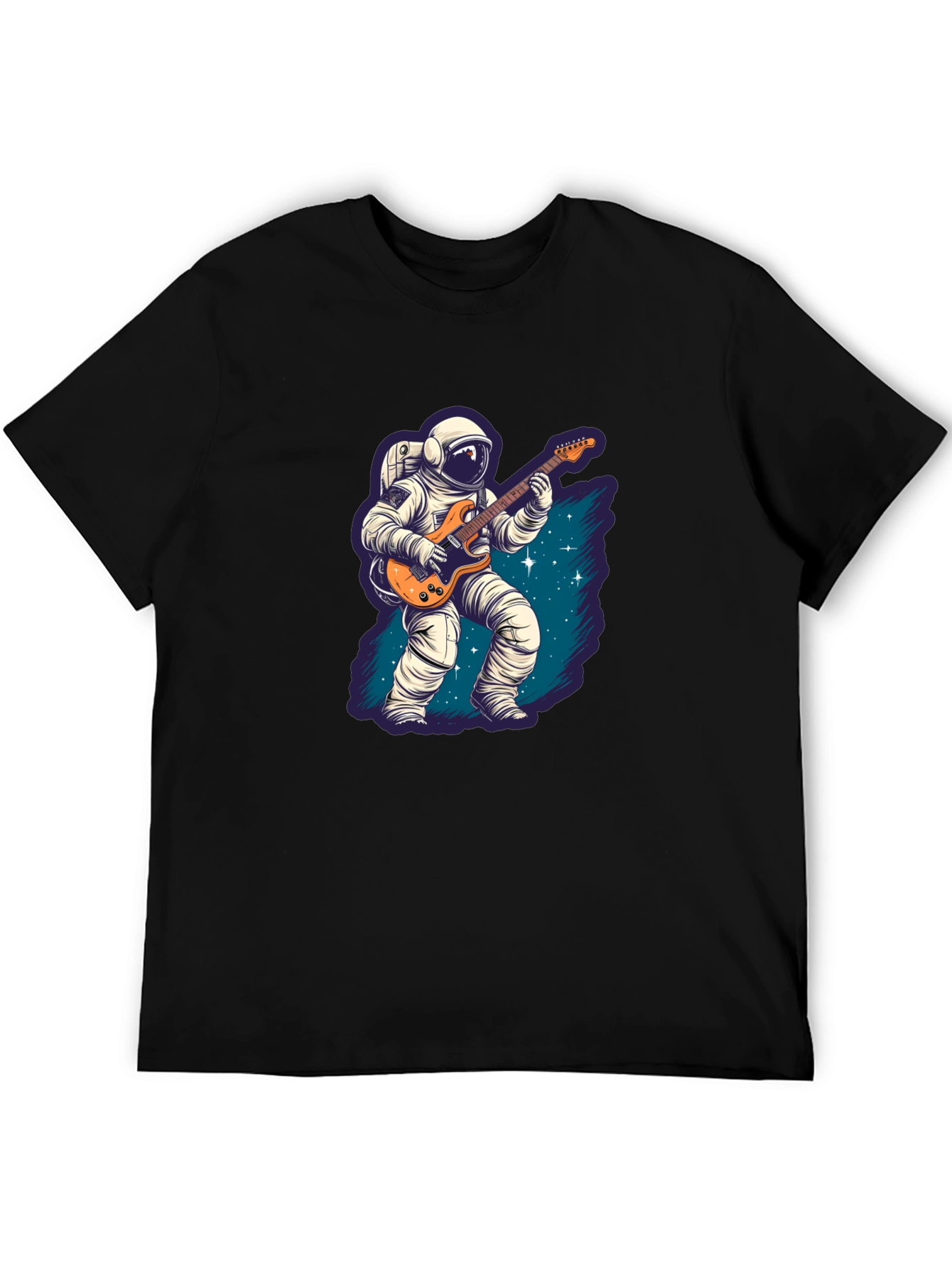 Astronaut Guitarist Black T-Shirt