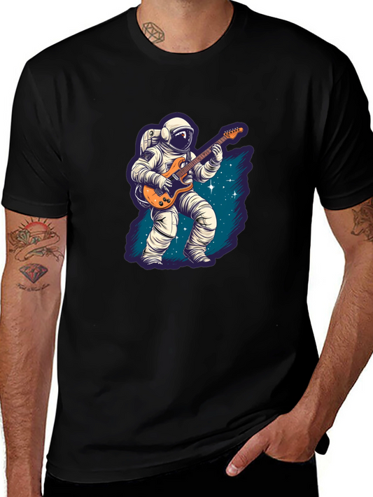 Astronaut Guitarist Black T-Shirt