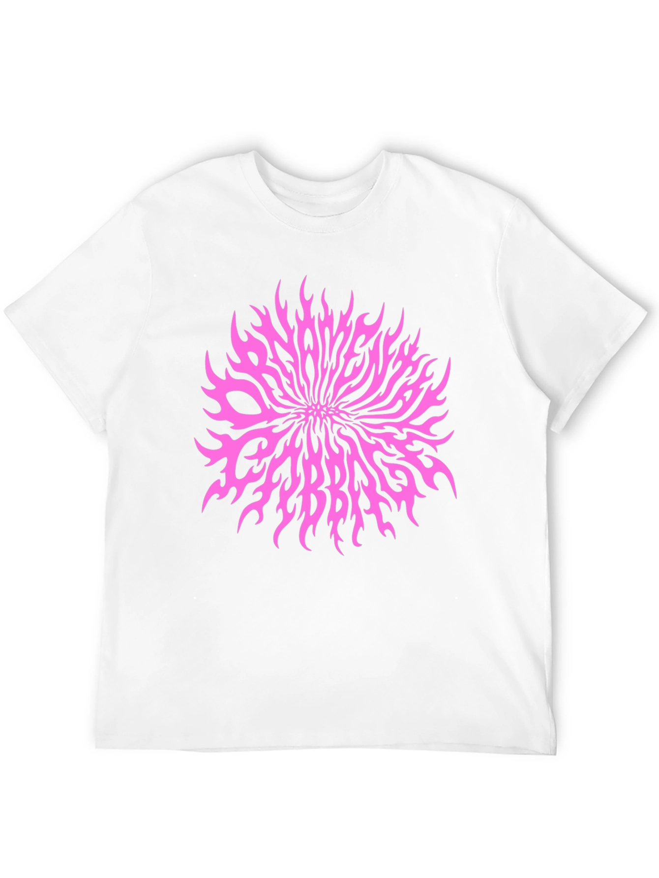 Black T-Shirt with Pink Slaves Cabbage Graphic