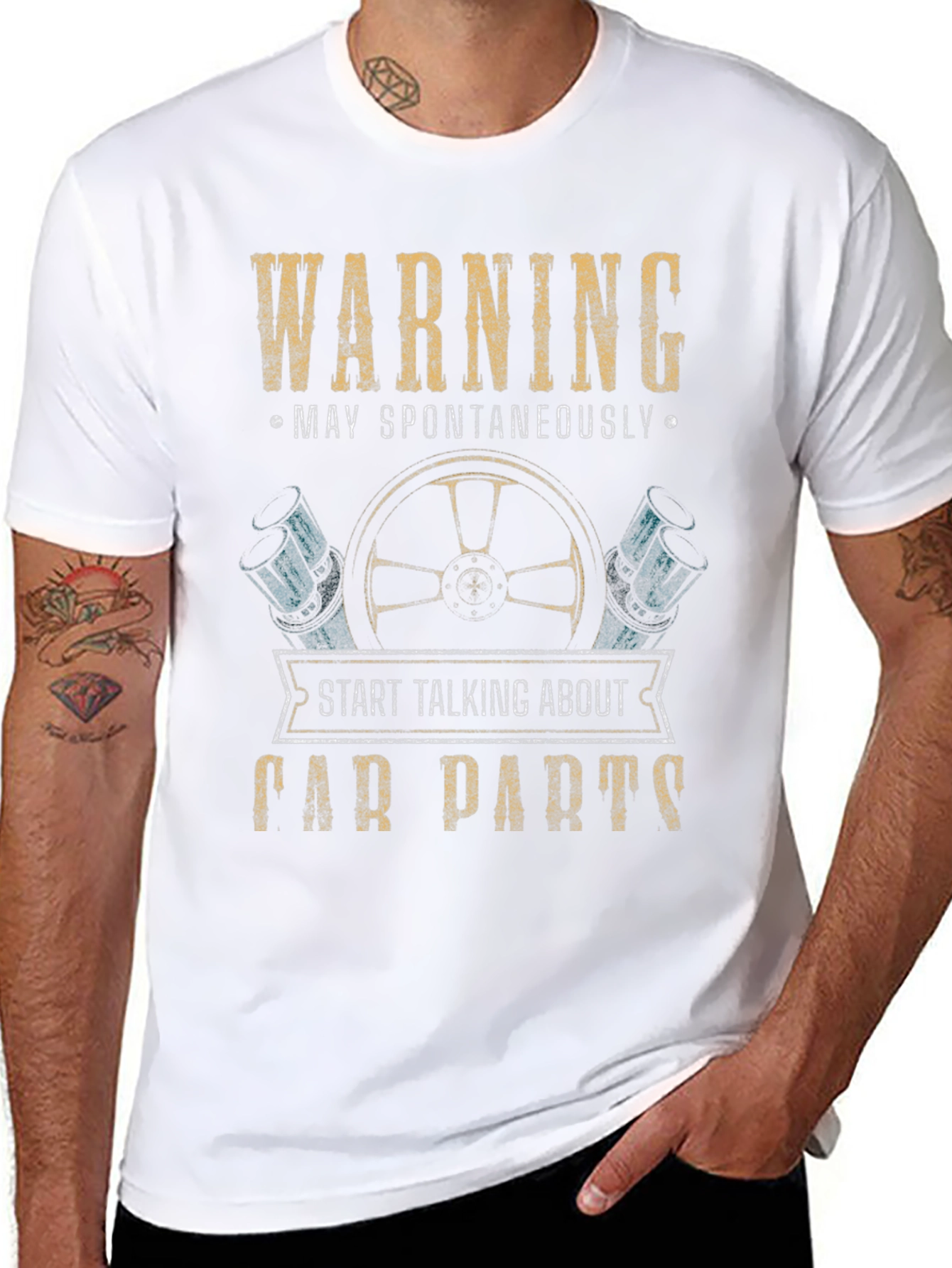 Warning Car Parts T-Shirt