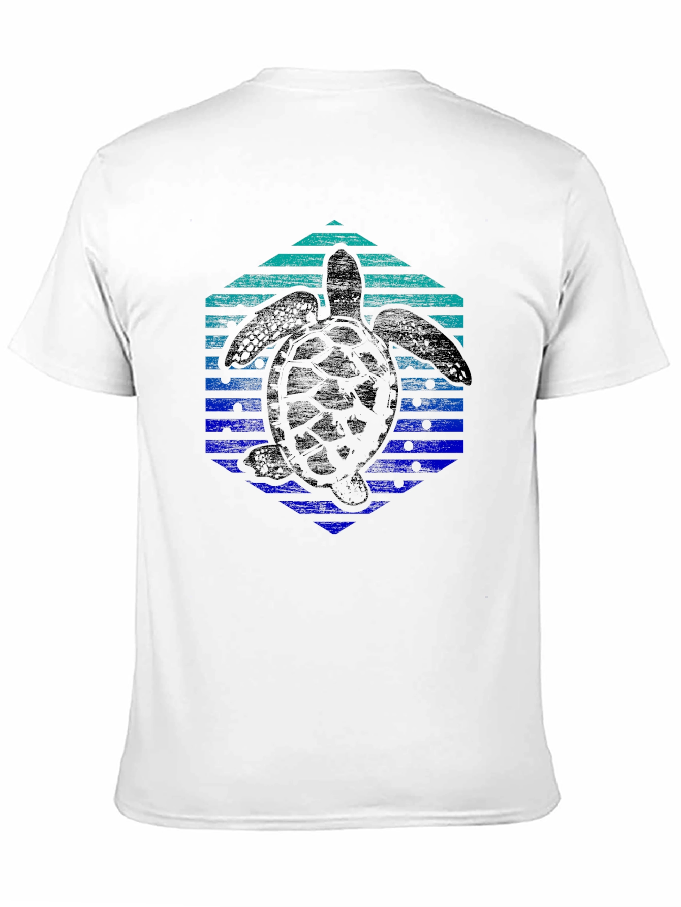 Turtle Hexagon Graphic Tee - Trendy Black Shirt