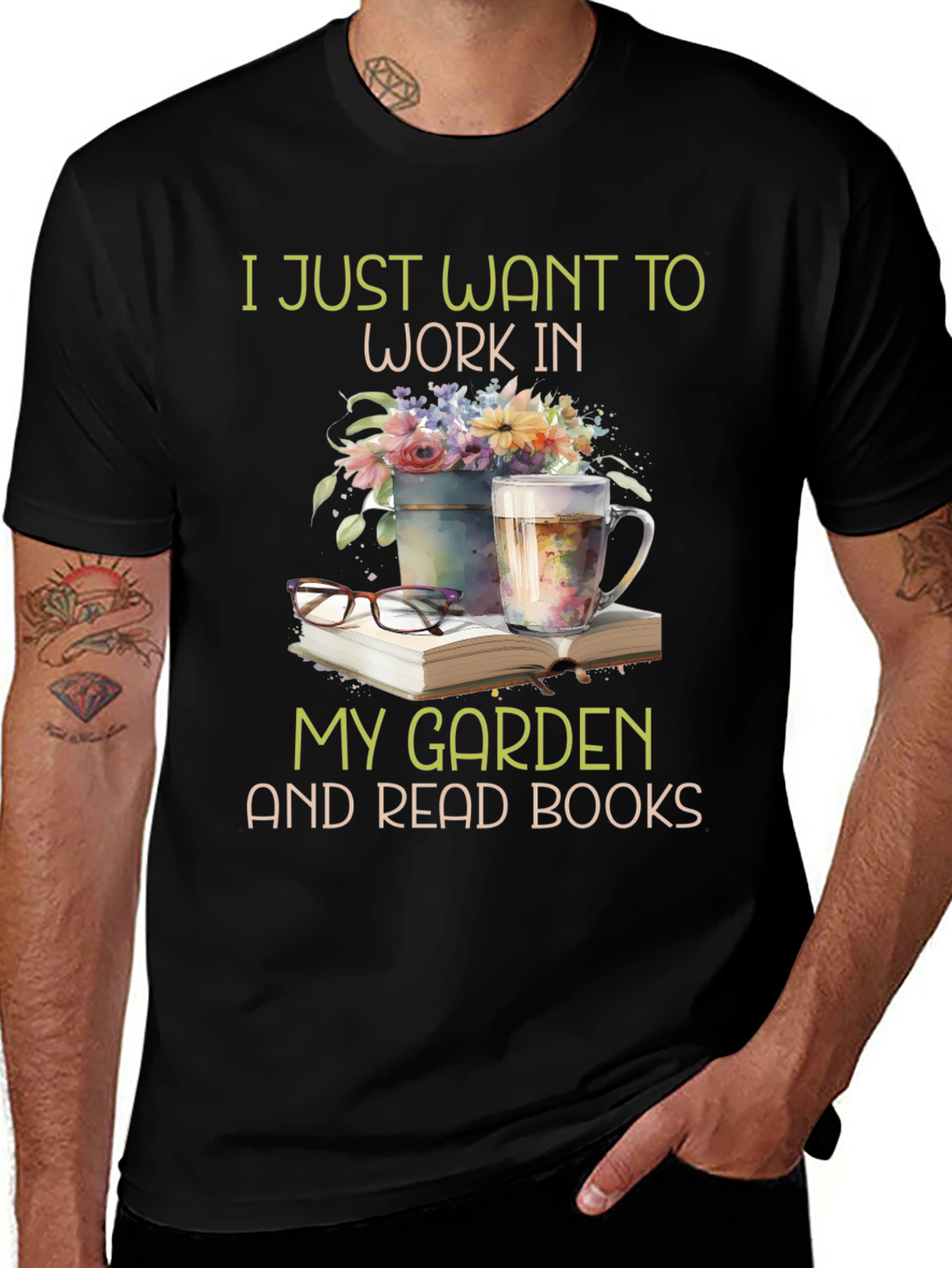 Work in My Garden & Read Books T-Shirt
