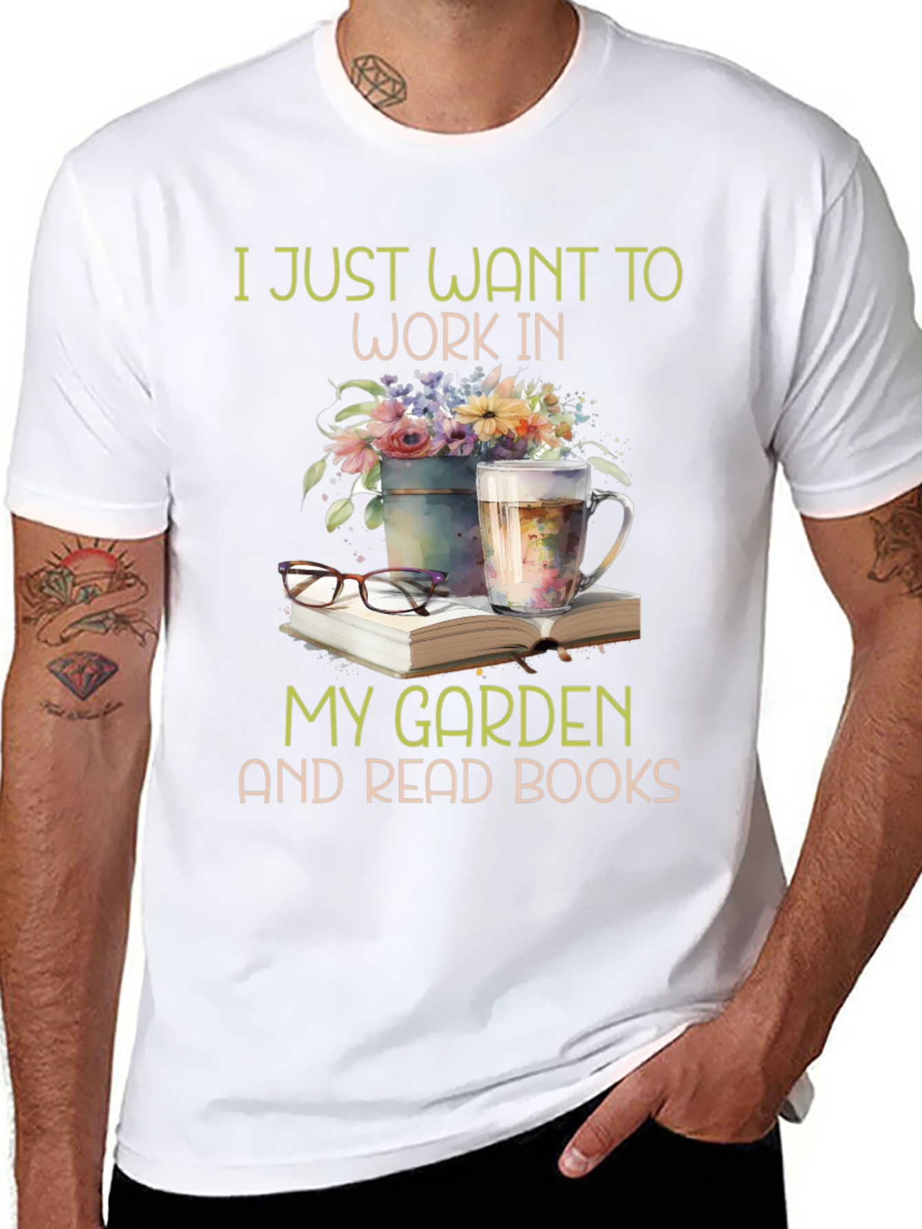 Work in My Garden & Read Books T-Shirt