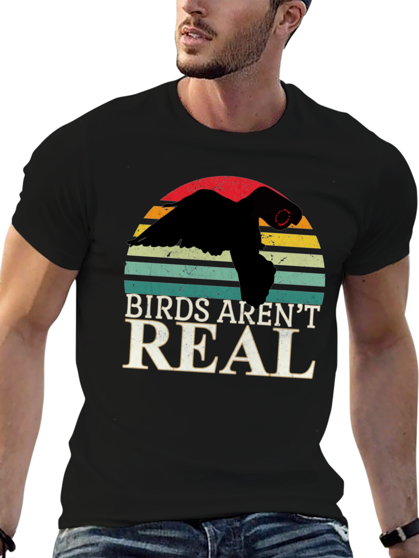 Birds Arent Real T-Shirt Conspiracy Funny Gift