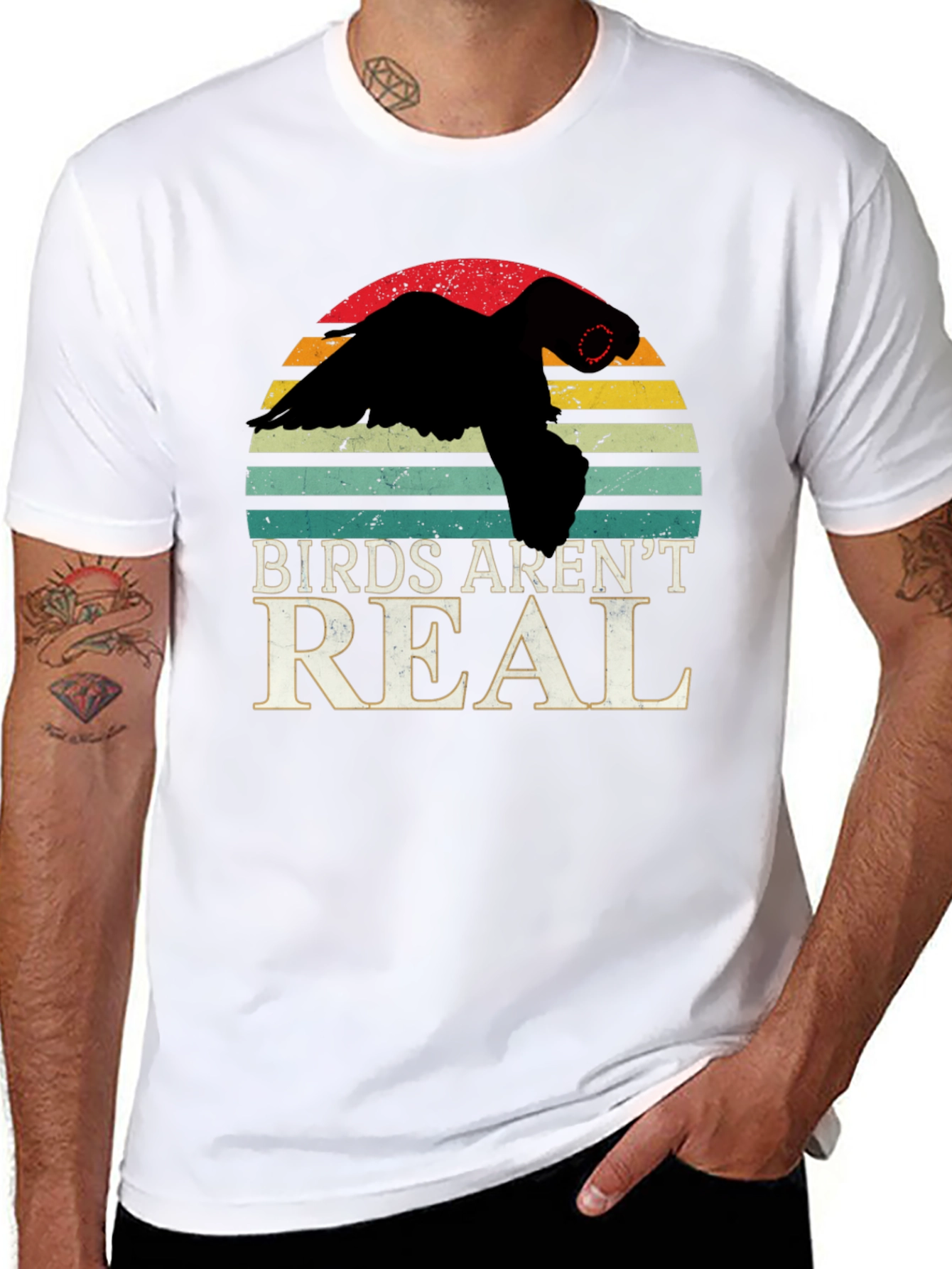 Birds Arent Real T-Shirt Conspiracy Funny Gift