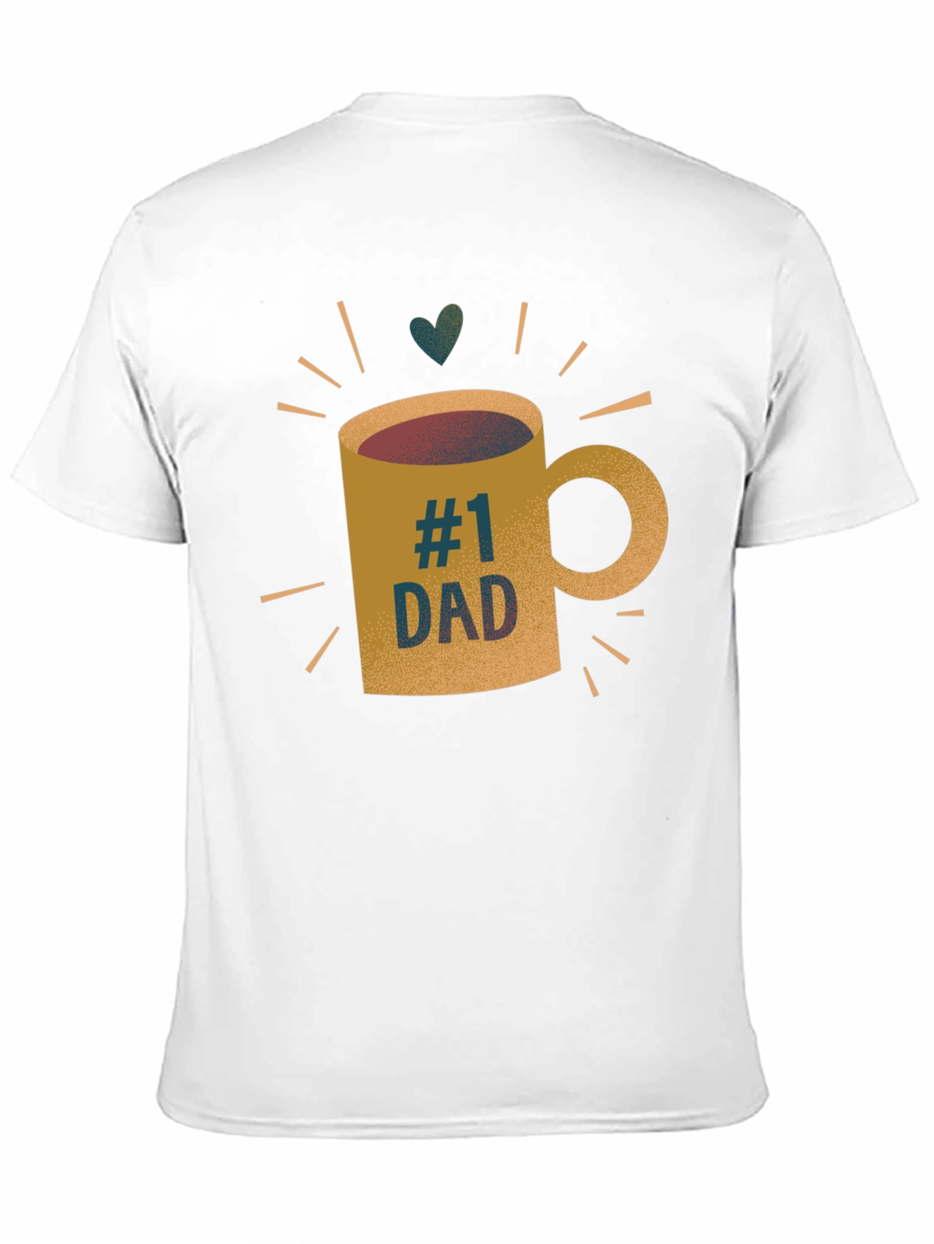 #1 Dad Coffee Mug Graphic T-Shirt - Black Tee