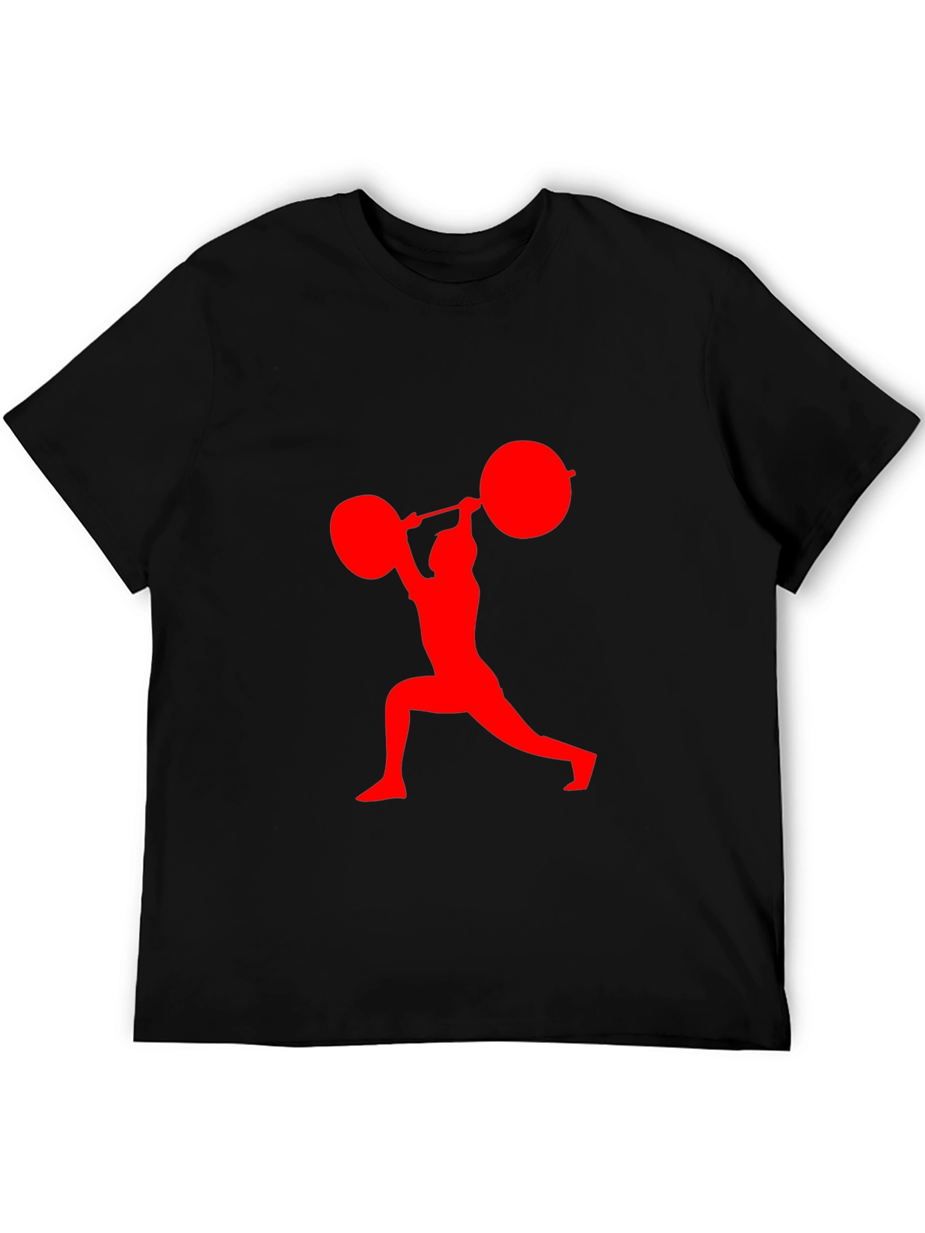 Weightlifting Graphic Tee - Black Cotton Shirt
