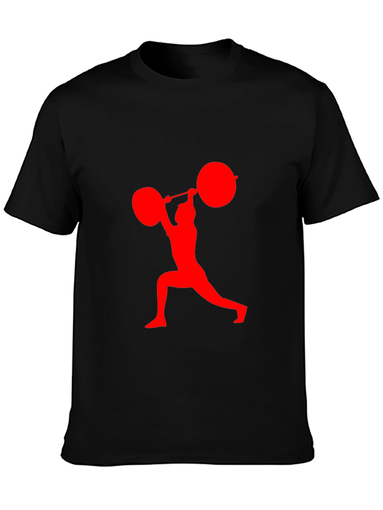 Weightlifting Graphic Tee - Black Cotton Shirt