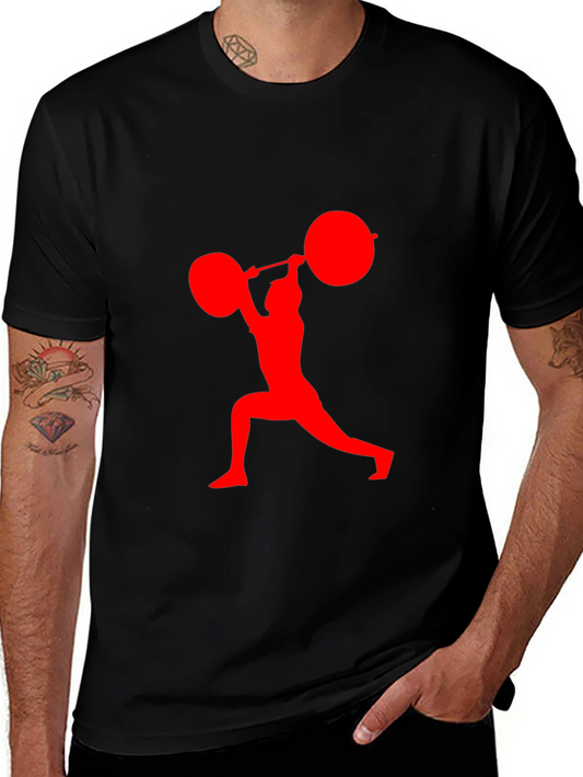 Weightlifting Graphic Tee - Black Cotton Shirt