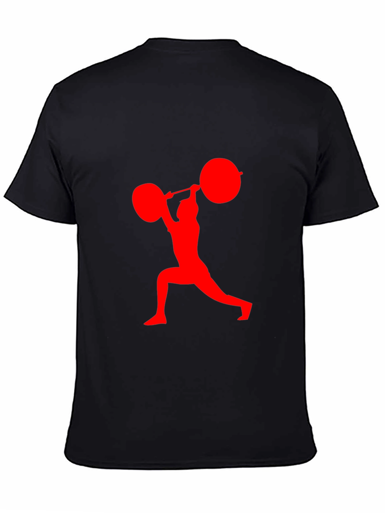 Weightlifting Graphic Tee - Black Cotton Shirt