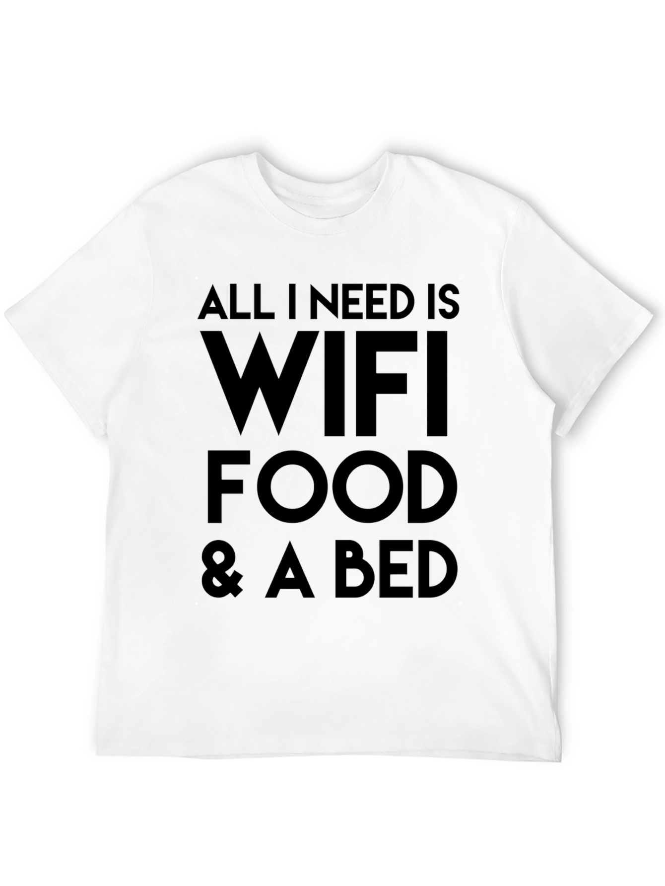 Wifi Food & Bed T-Shirt - Funny Novelty Tee