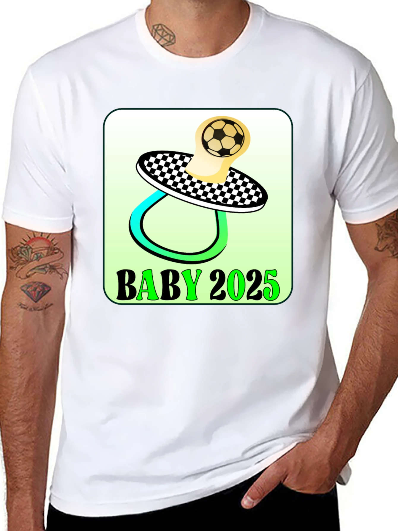 Baby 2025 Soccer Pacifier T-Shirt