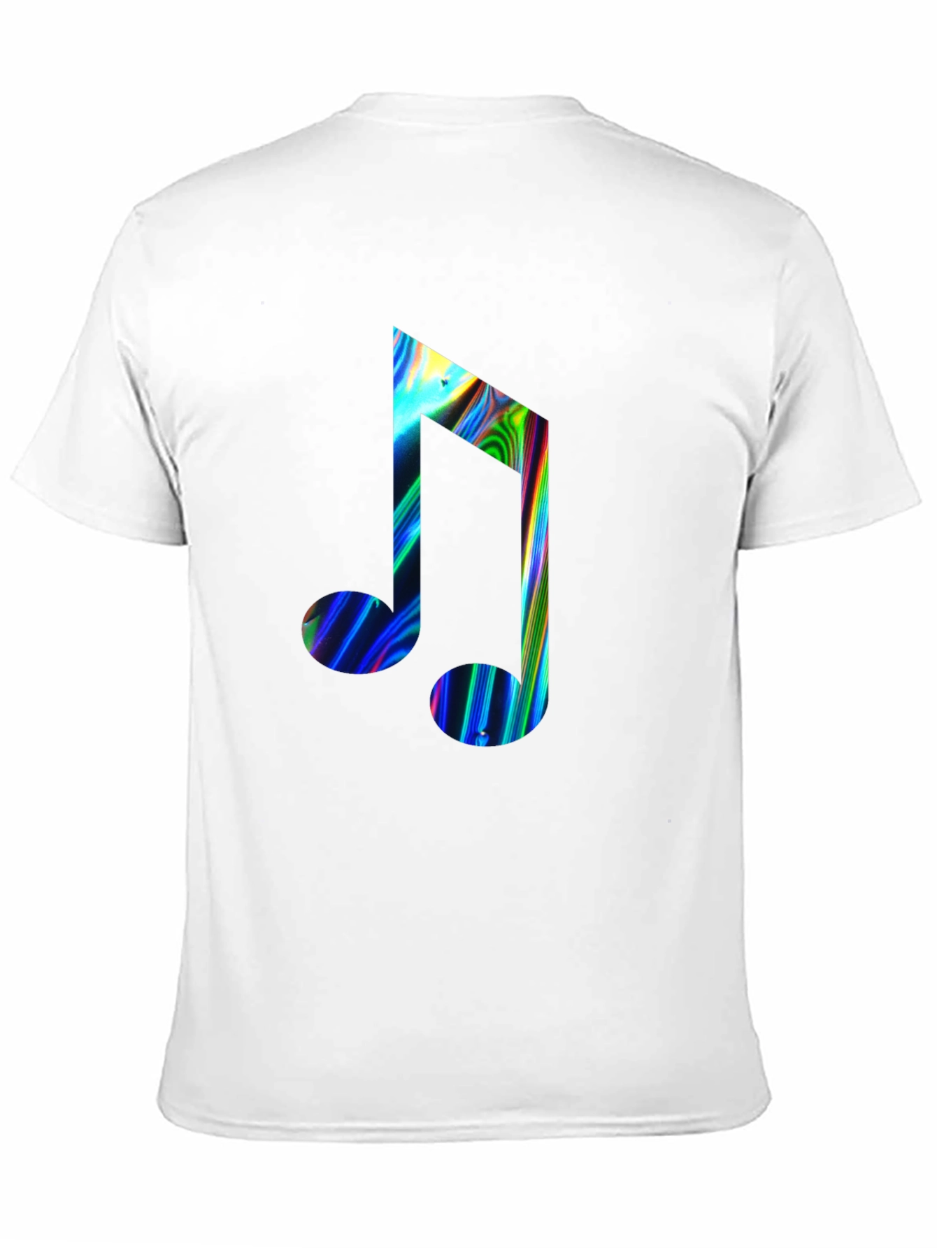 Vibrant Musical Note Black T-Shirt