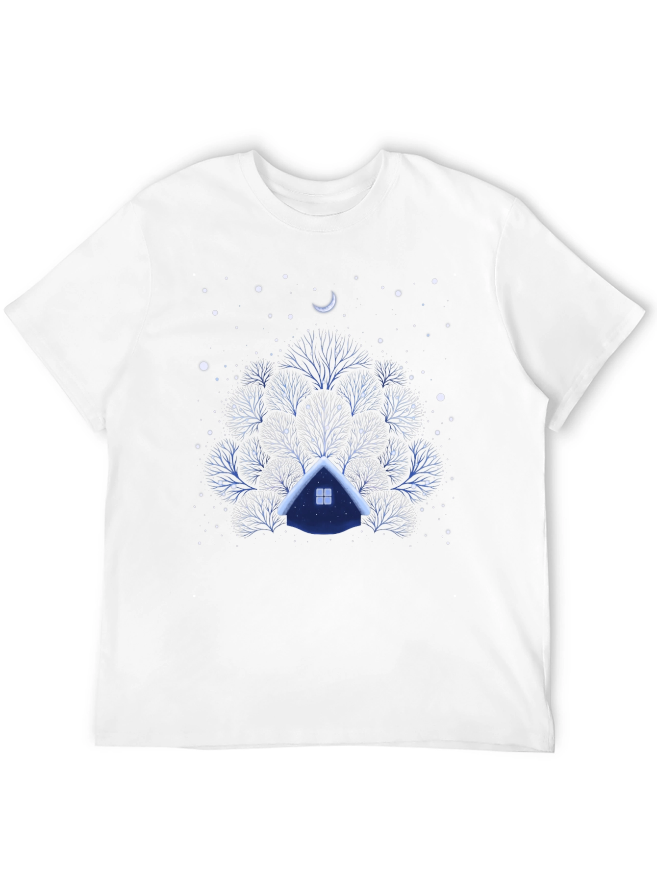 Winter Cabin Tree Graphic T-Shirt