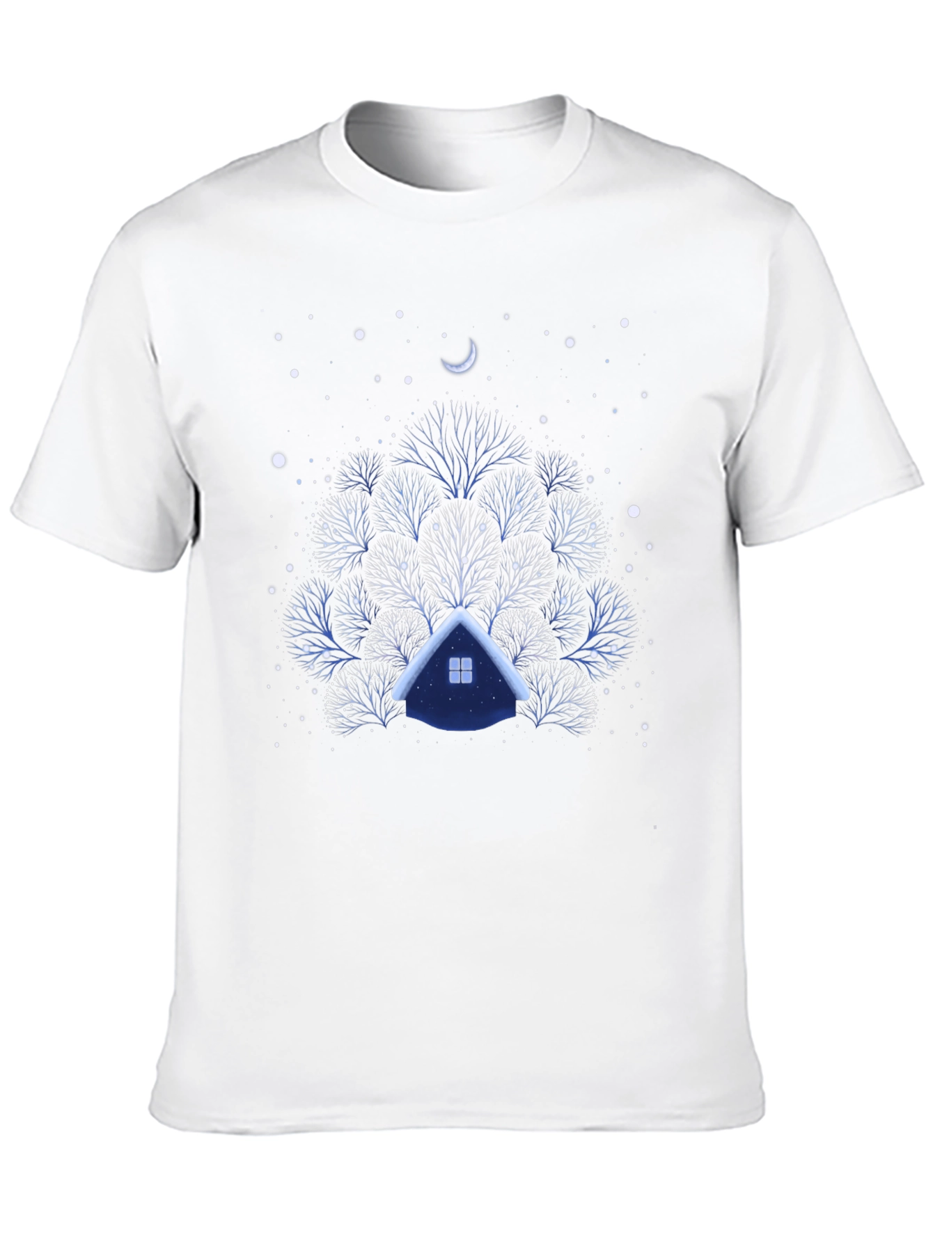 Winter Cabin Tree Graphic T-Shirt