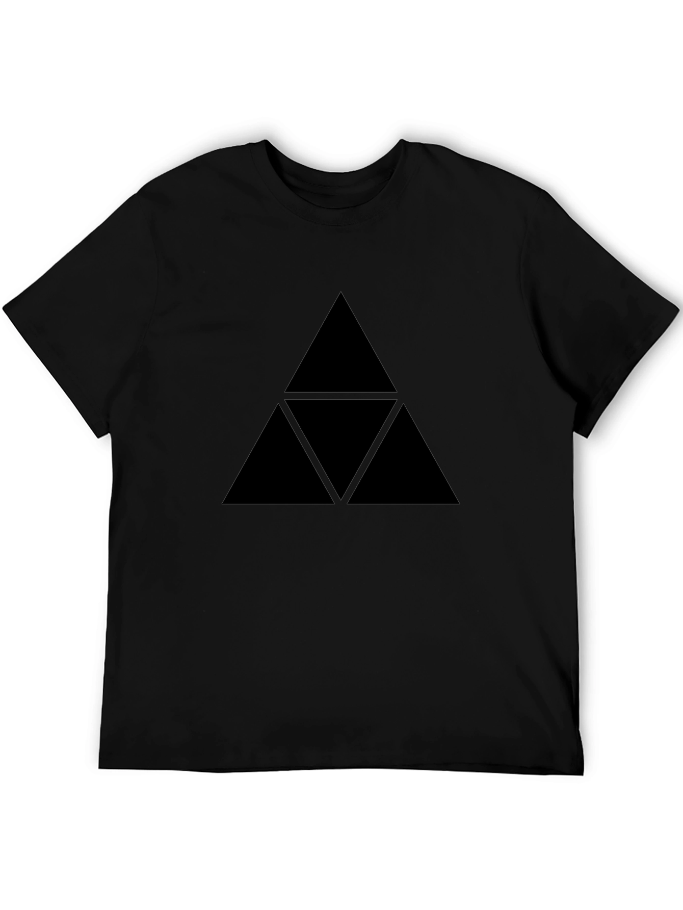 Black Triforce Graphic Tee - Zelda Inspired Design