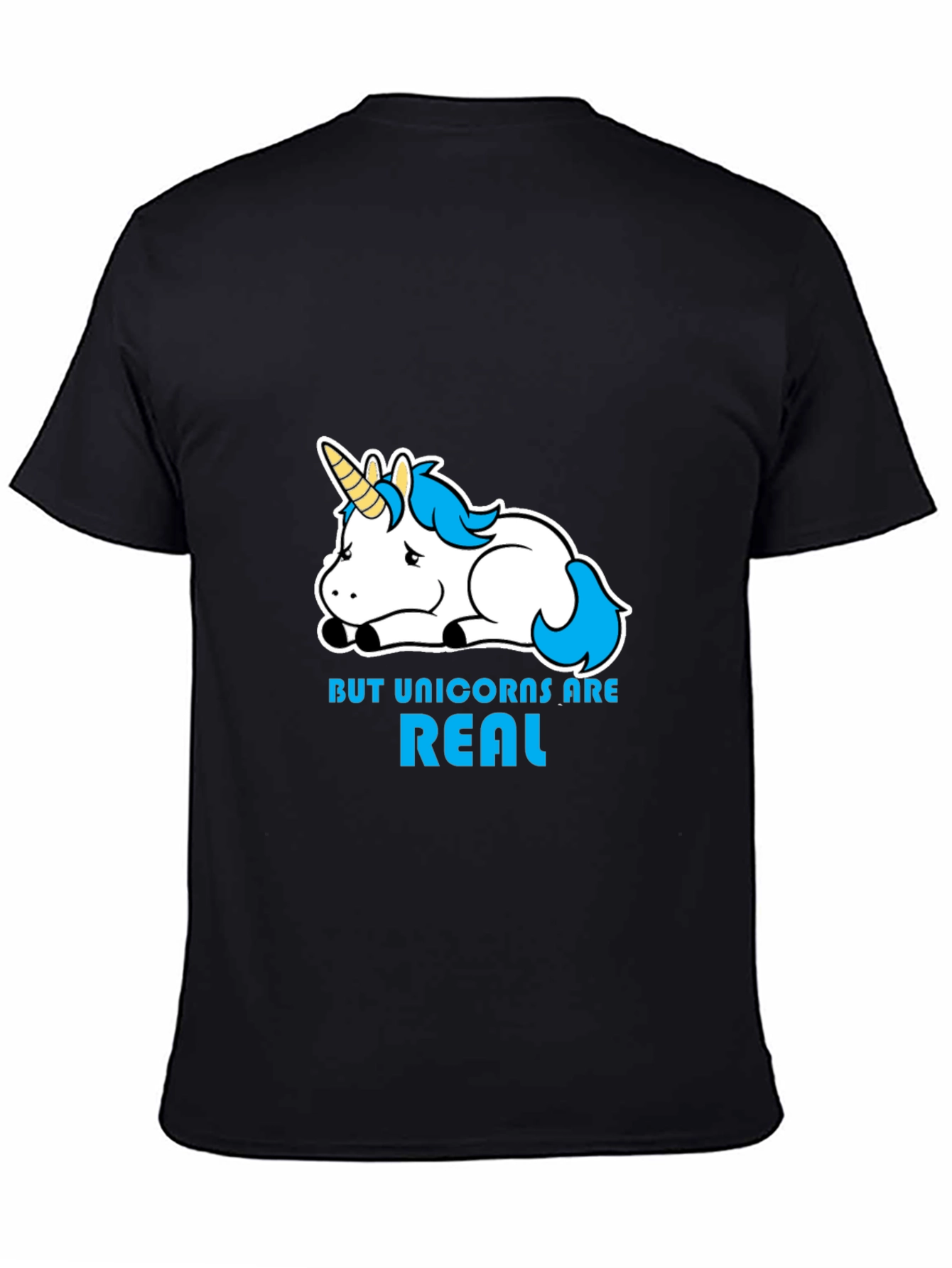 Unicorns Are Real Black T-Shirt
