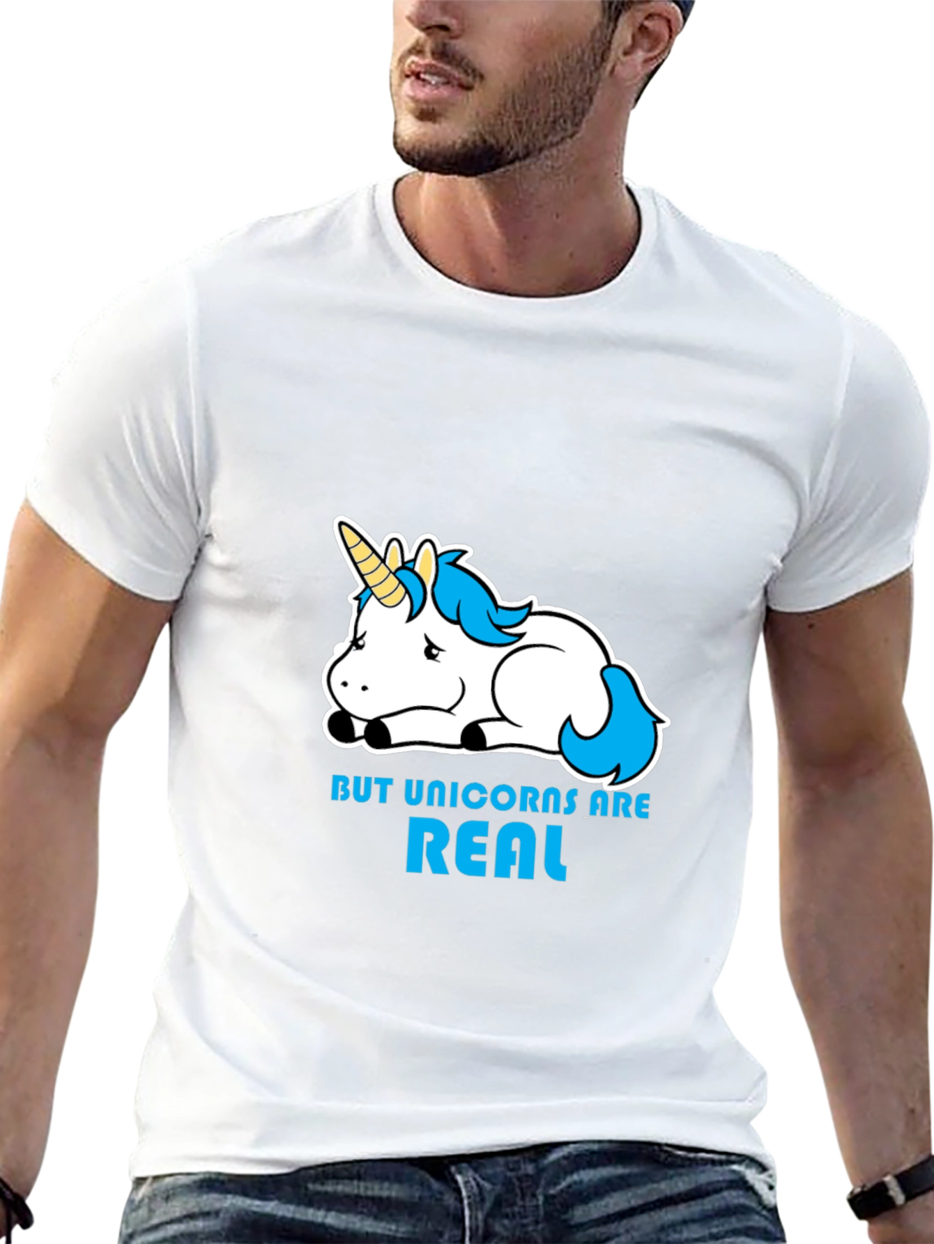 Unicorns Are Real Black T-Shirt