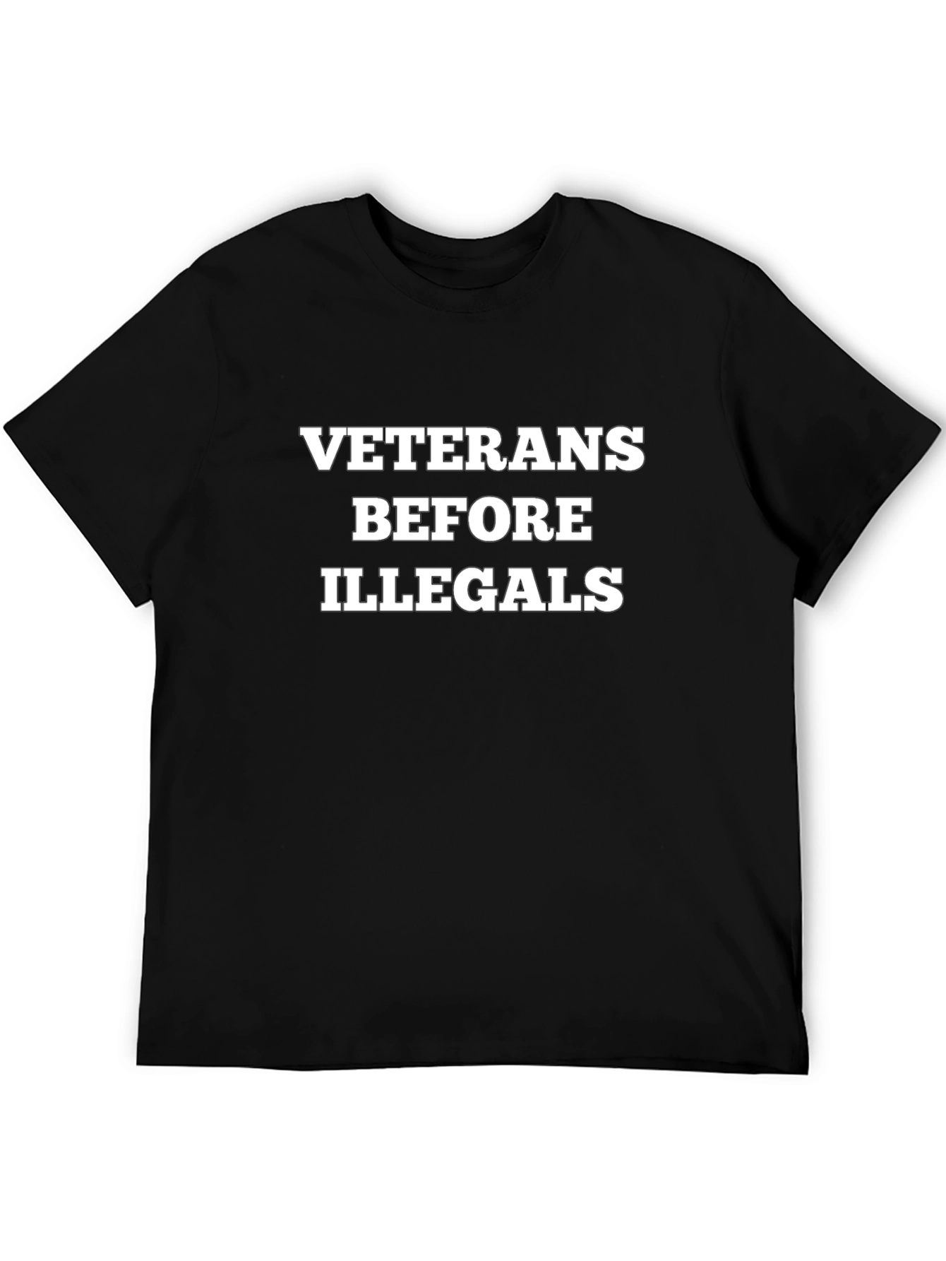 Veterans Before Illegals Graphic T-Shirt