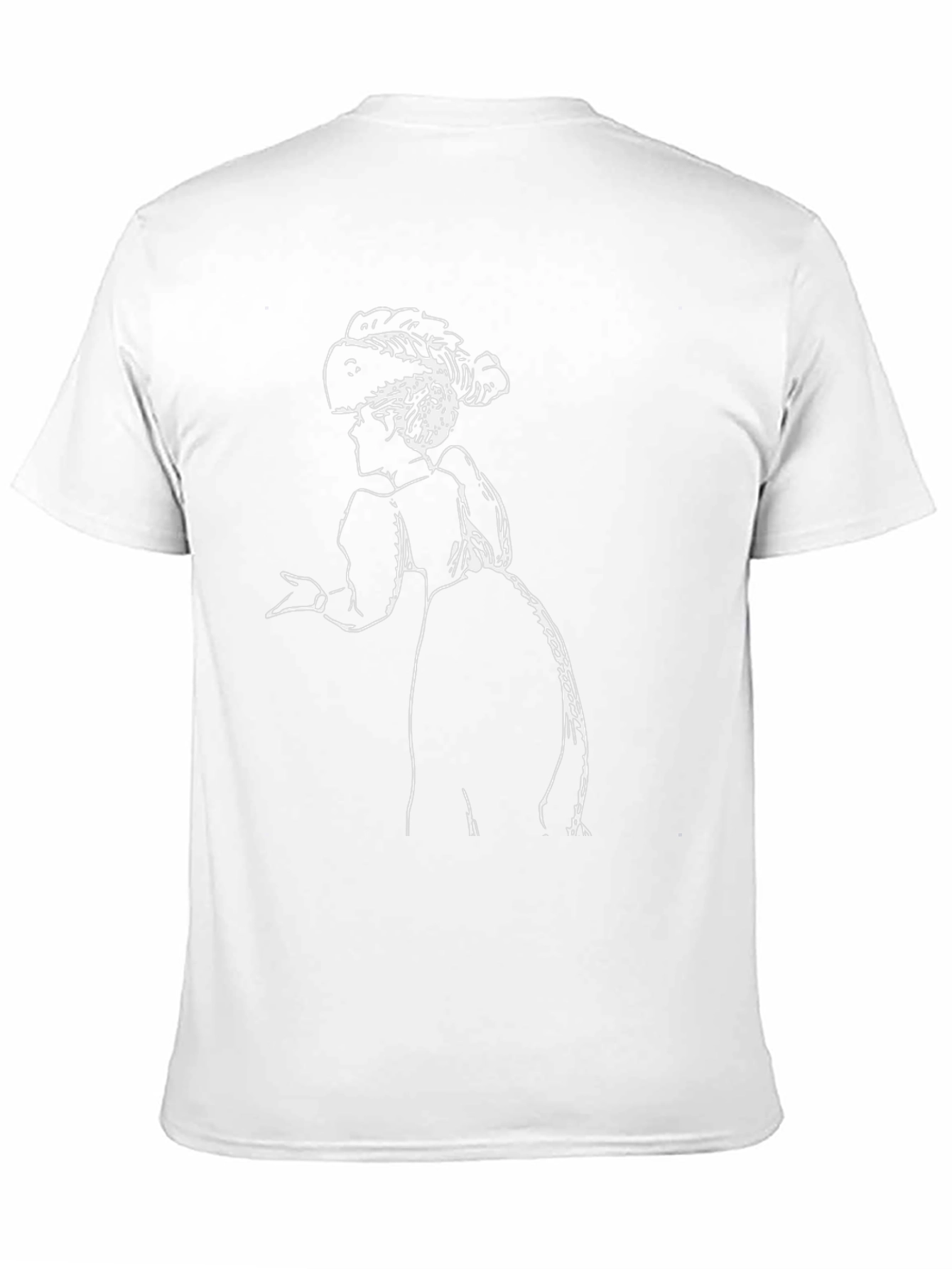 Victorian Lady Graphic Tee - Black Cotton T-Shirt